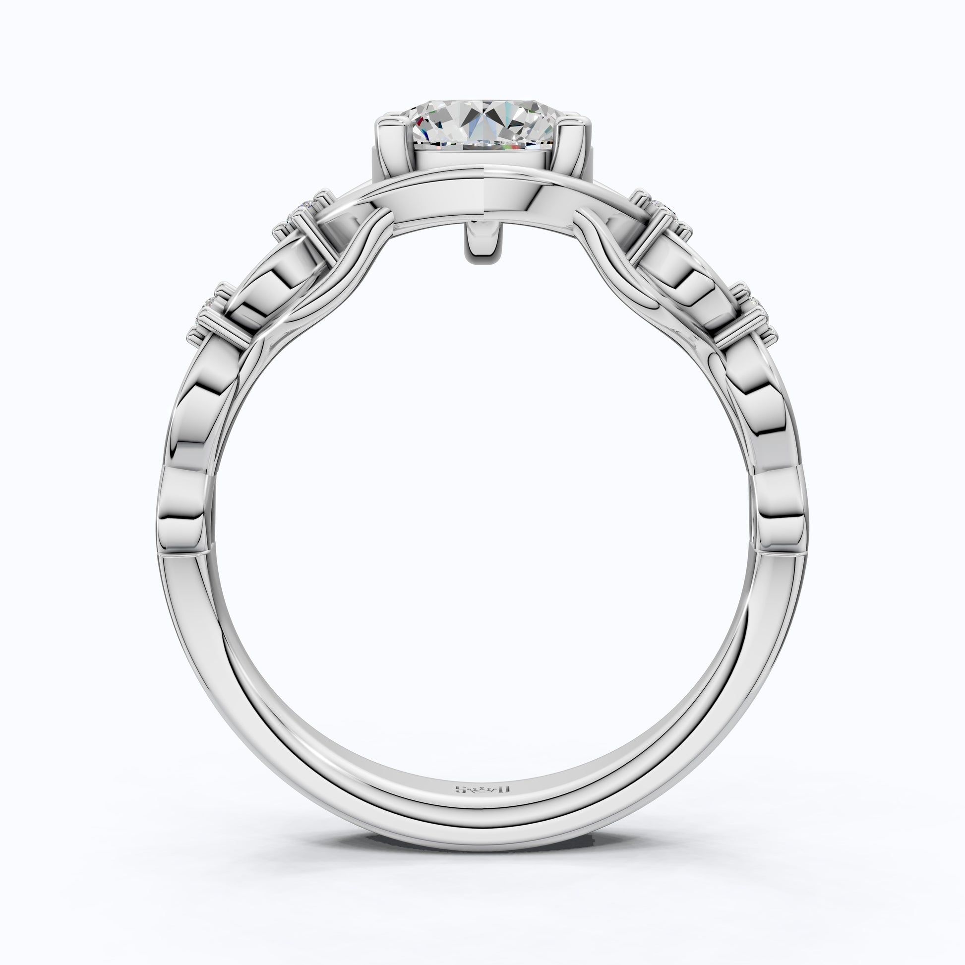 Celtic Knot Solitaire Engagement Ring in Solid 14k Gold/Sterling Silver, 1.34 TCW Round Cut Lab Diamond Antique Ring,Birthday Gift for Women, Everyday Jewelry