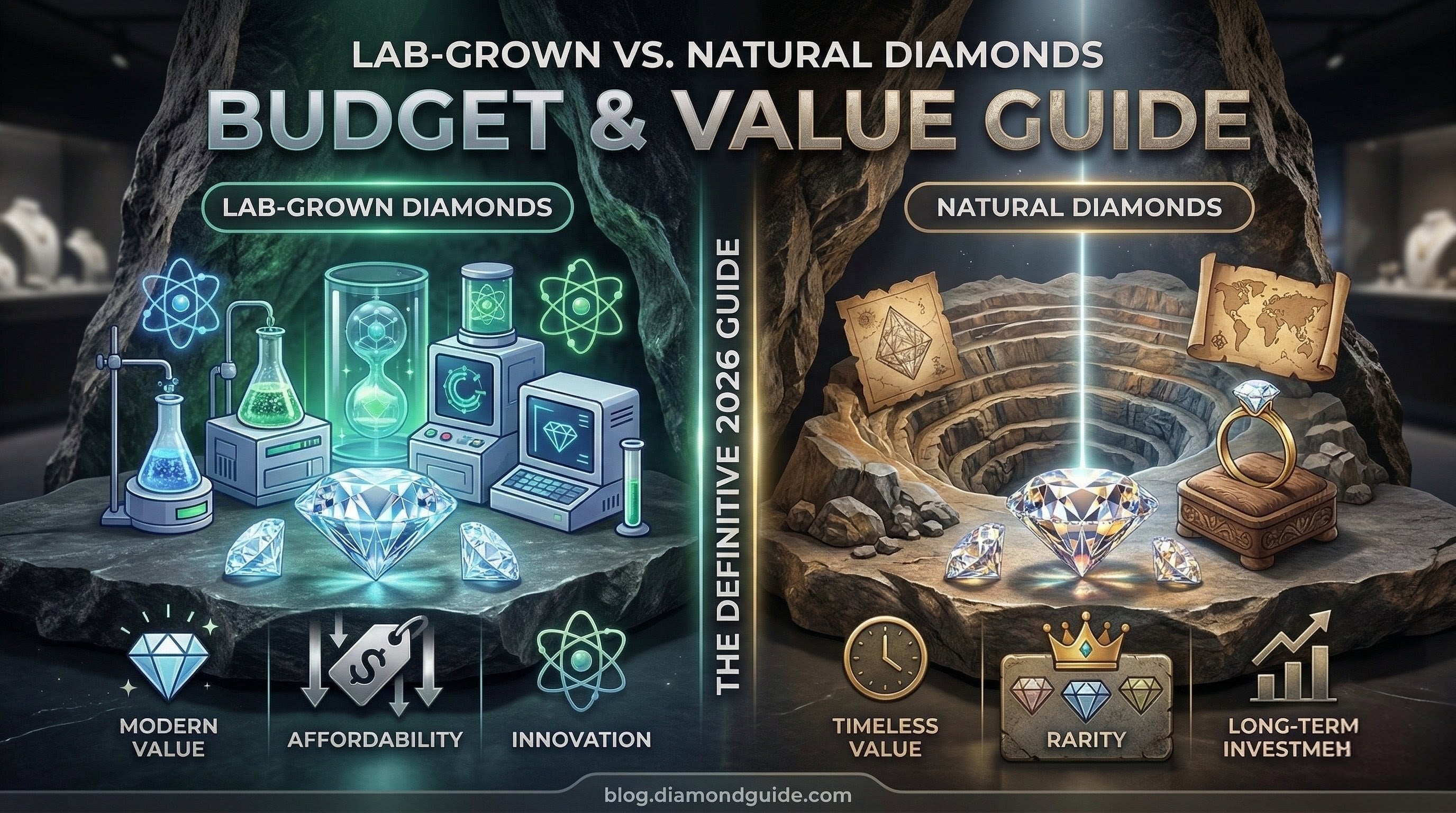 Lab-Grown vs. Natural Diamonds: The Definitive 2026 Budget & Value Guide