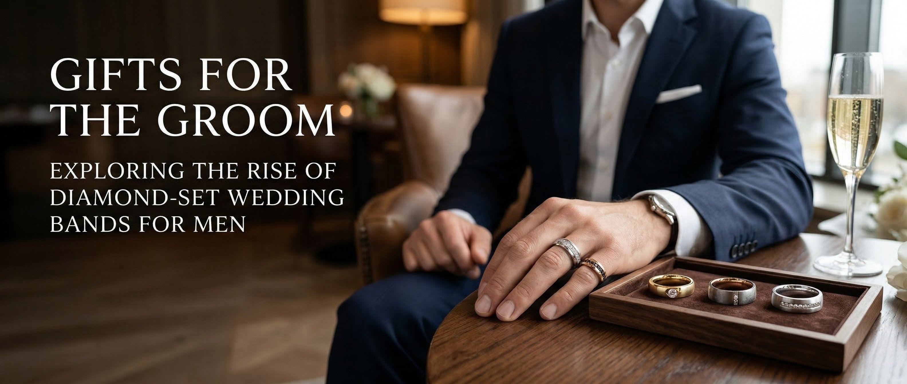 Gifts for the Groom: Exploring the Rise of Diamond-Set Wedding Bands for Men