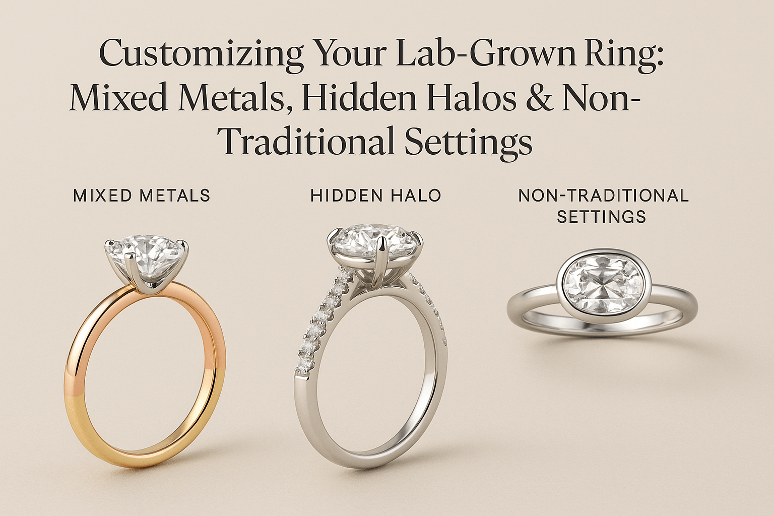 Customizing Your Lab-Grown Ring: Mixed Metals, Hidden Halos & Non-Traditional Settings - Shoora Designs