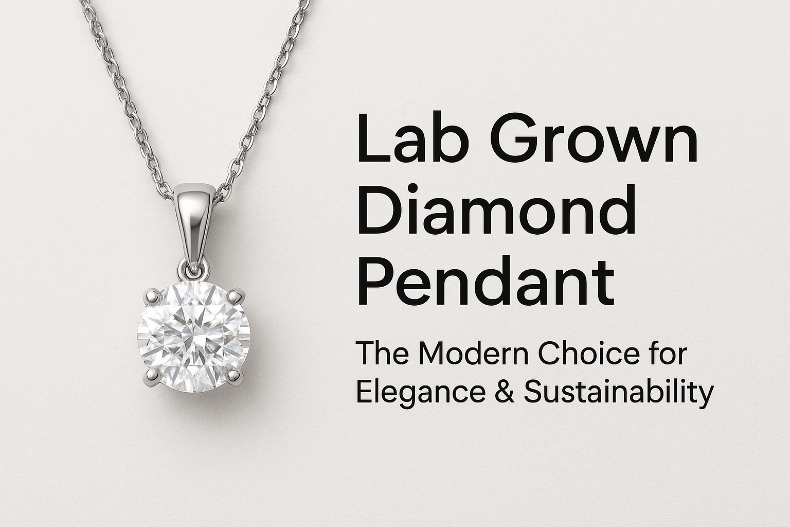 💎 Lab Grown Diamond Pendant – The Modern Choice for Elegance & Sustainability - Shoora Designs