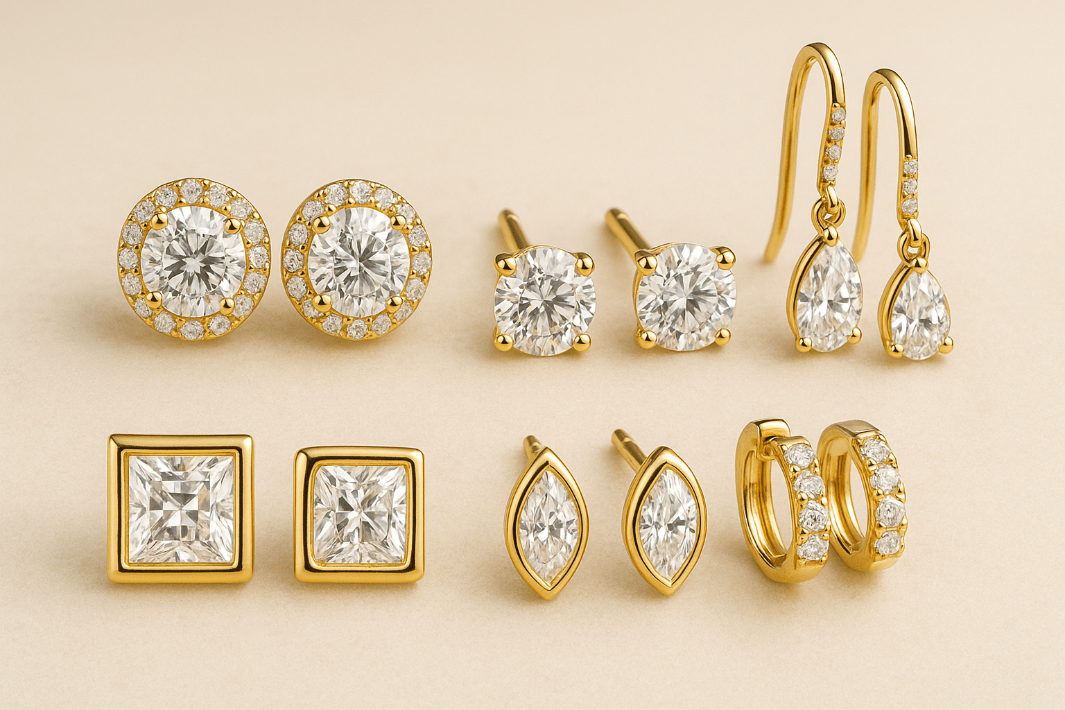 Timeless Sparkle: Why Gold Diamond Earrings Never Go Out of Style - Shoora Designs