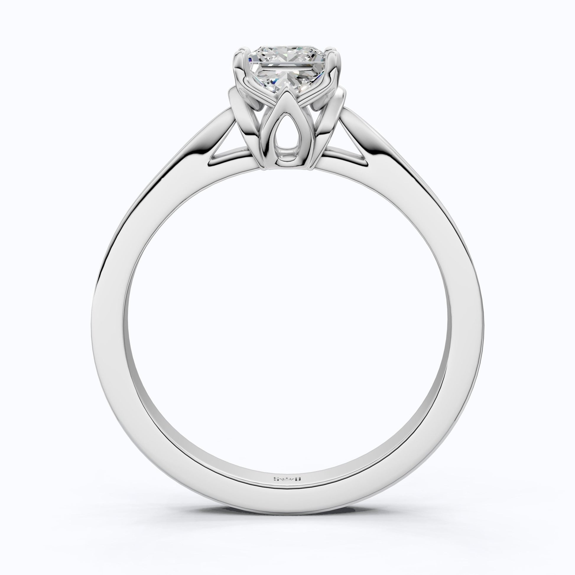 0.50 CT Princess Cut Lab Grown Diamond Solitaire Engagement Ring in 14K Yellow Gold, Anniversary Gift, Ring For Women, Handmade Jewelry, Everyday Jewelry - Shoora Designs