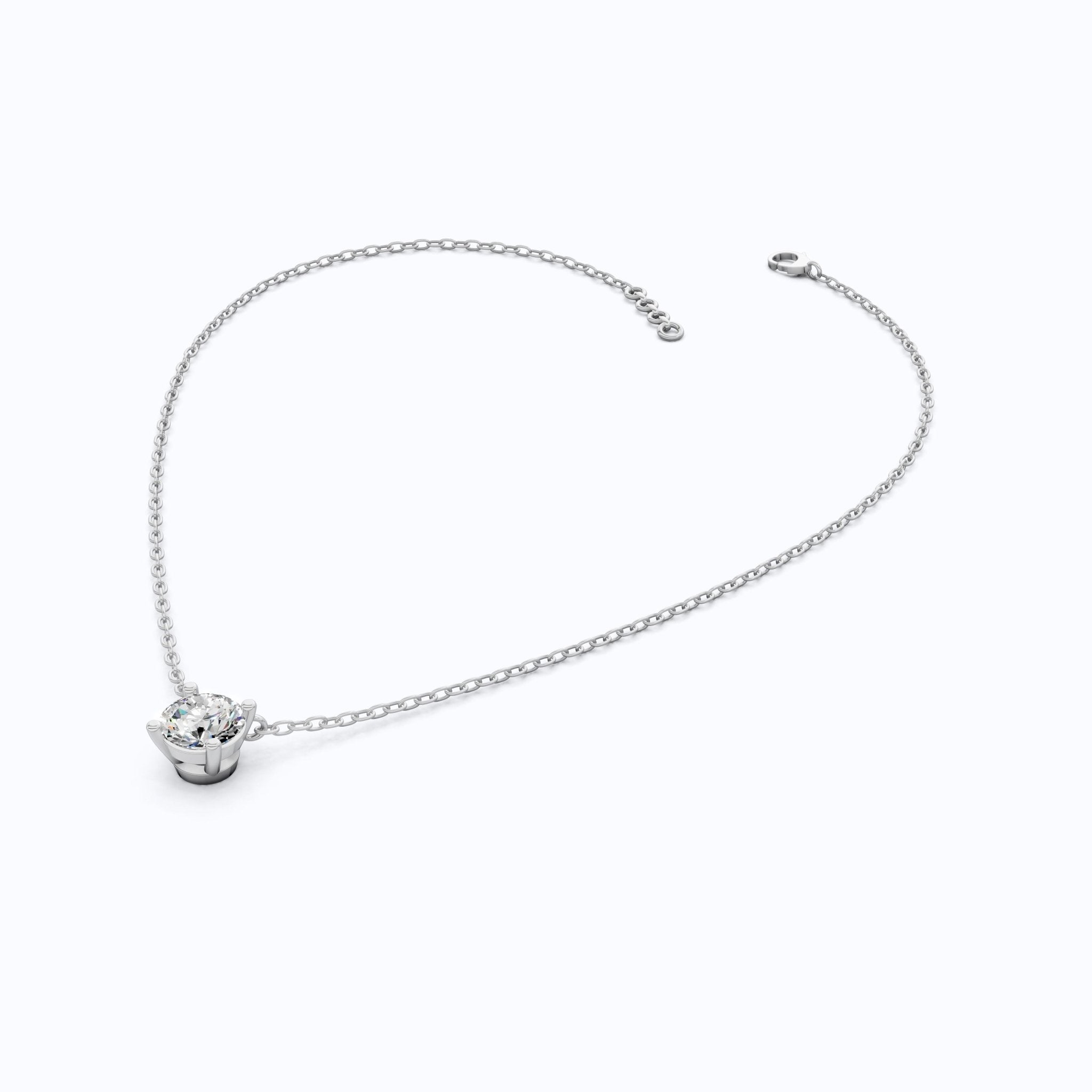 1.00 CT Round Cut Lab Diamond Solitaire Pendant Necklace in 14K Yellow Gold, Anniversary Gift For Her, Everyday Pendant - Shoora Designs