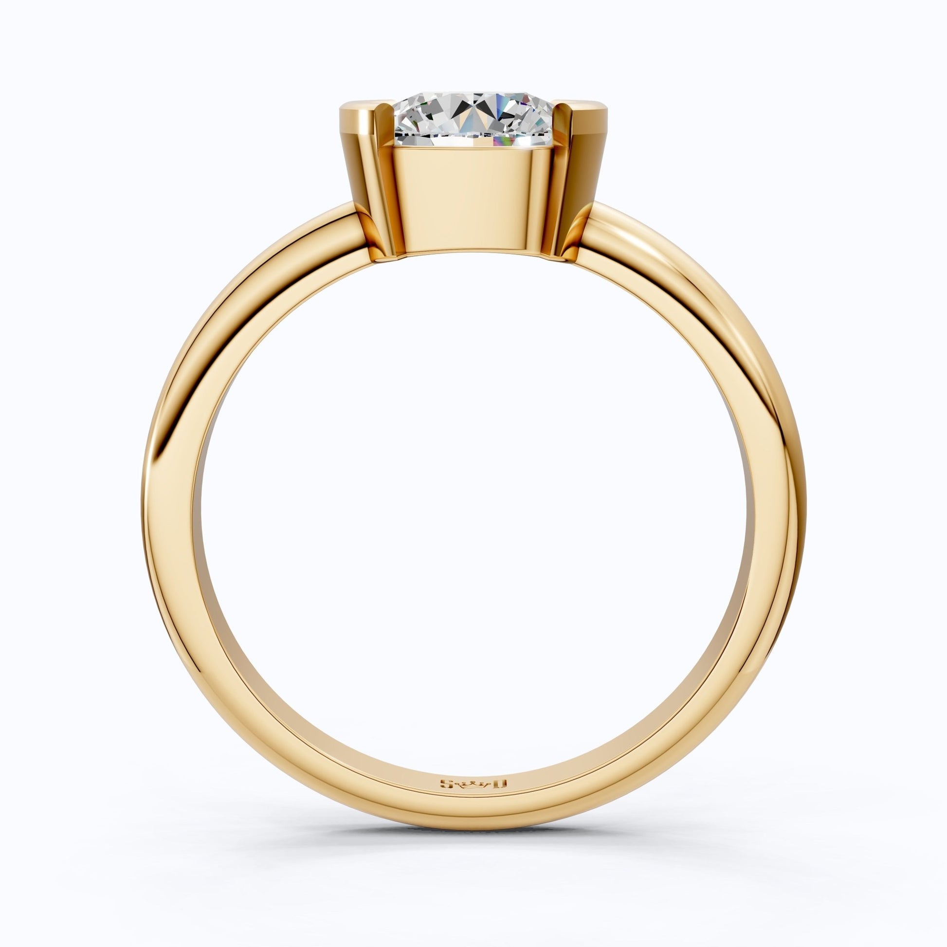 1.00 CT Round Cut Solitaire Engagement Ring in Lab Grown Diamond - 14K Solid Gold, Anniversary Gift For Women, Daily Wear Ring - Shoora Designs