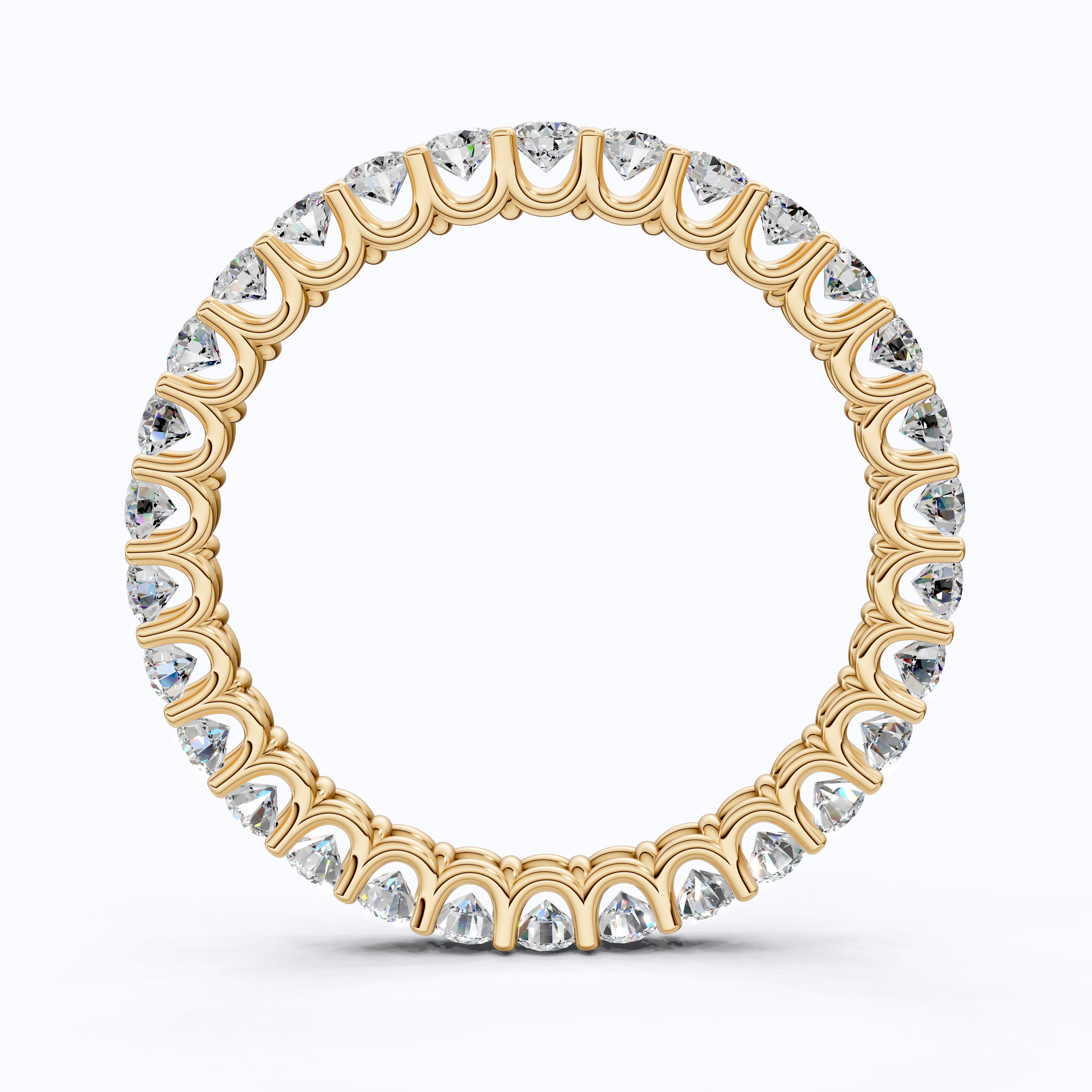 Sparkling Full Eternity Wedding Band in 14K Solid Gold, 1.20 TCW Round Cut Lab Created Diamonds, Bridal Jewelry, Anniversary Gift for Her