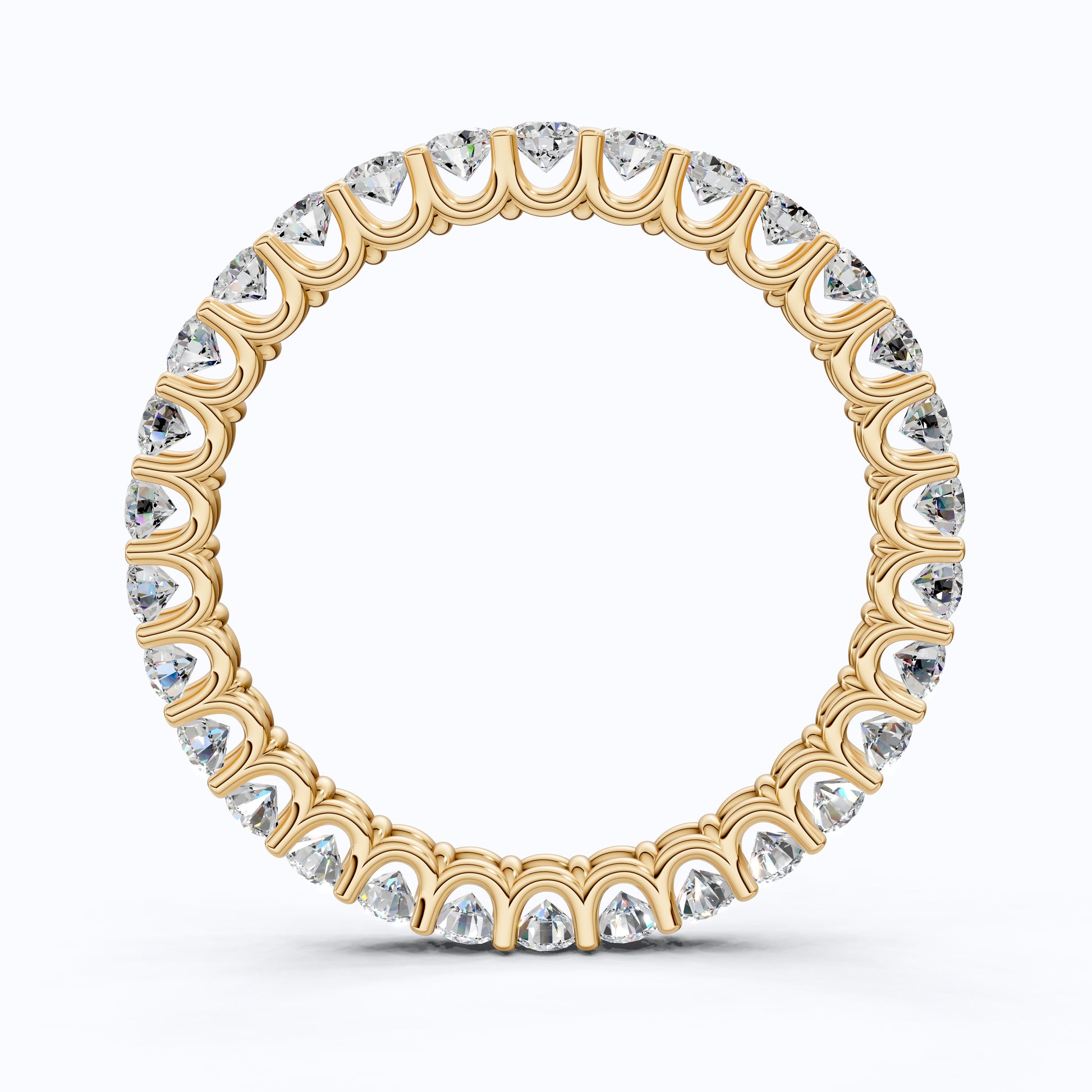 Sparkling Full Eternity Wedding Band in 14K Solid Gold, 1.20 TCW Round Cut Lab Created Diamonds, Bridal Jewelry, Anniversary Gift for Her