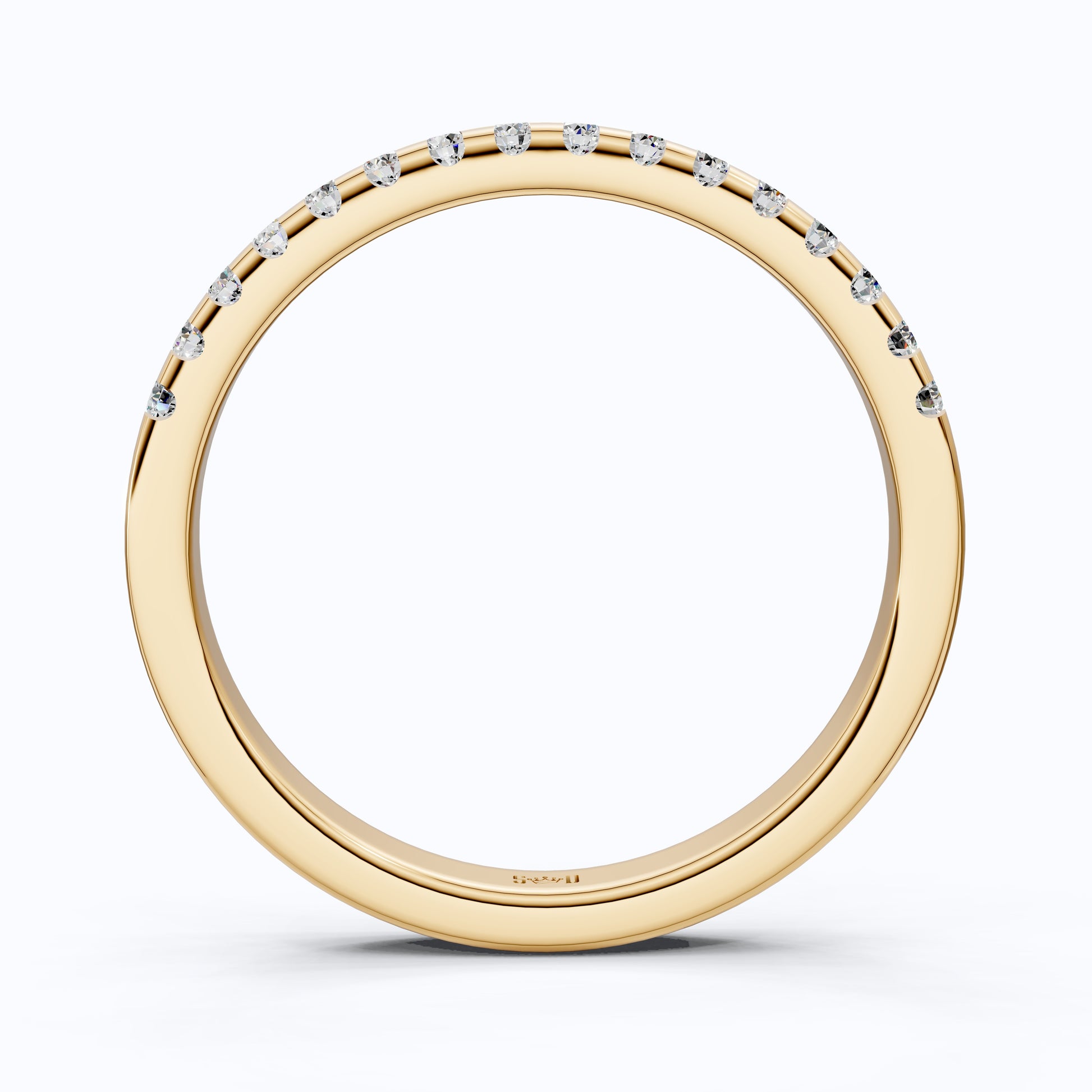 Sparkling Pavé Set Eternity Band in 14K Solid Gold, 0.24 TCW Round Cut Lab Created Diamonds, Wedding Ring, Handmade Jewelry, Gift For Her