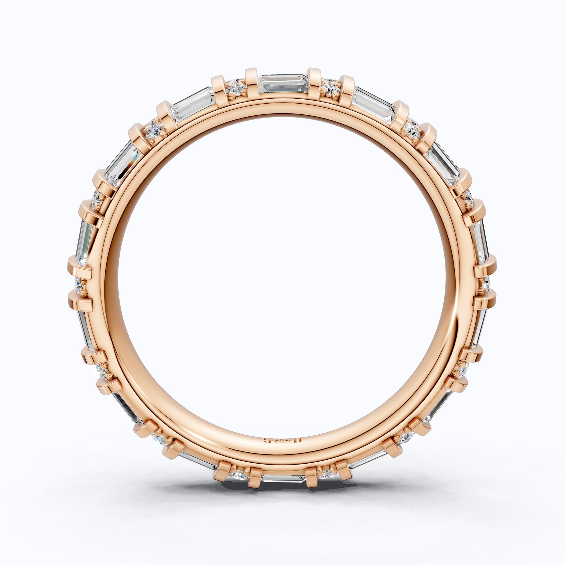 Sparkling Baguette Eternity Wedding Band in 14K Solid Gold, 1.89 TCW Baguette Cut Lab Created Diamonds, Birthday Gift for Her, Promise Ring