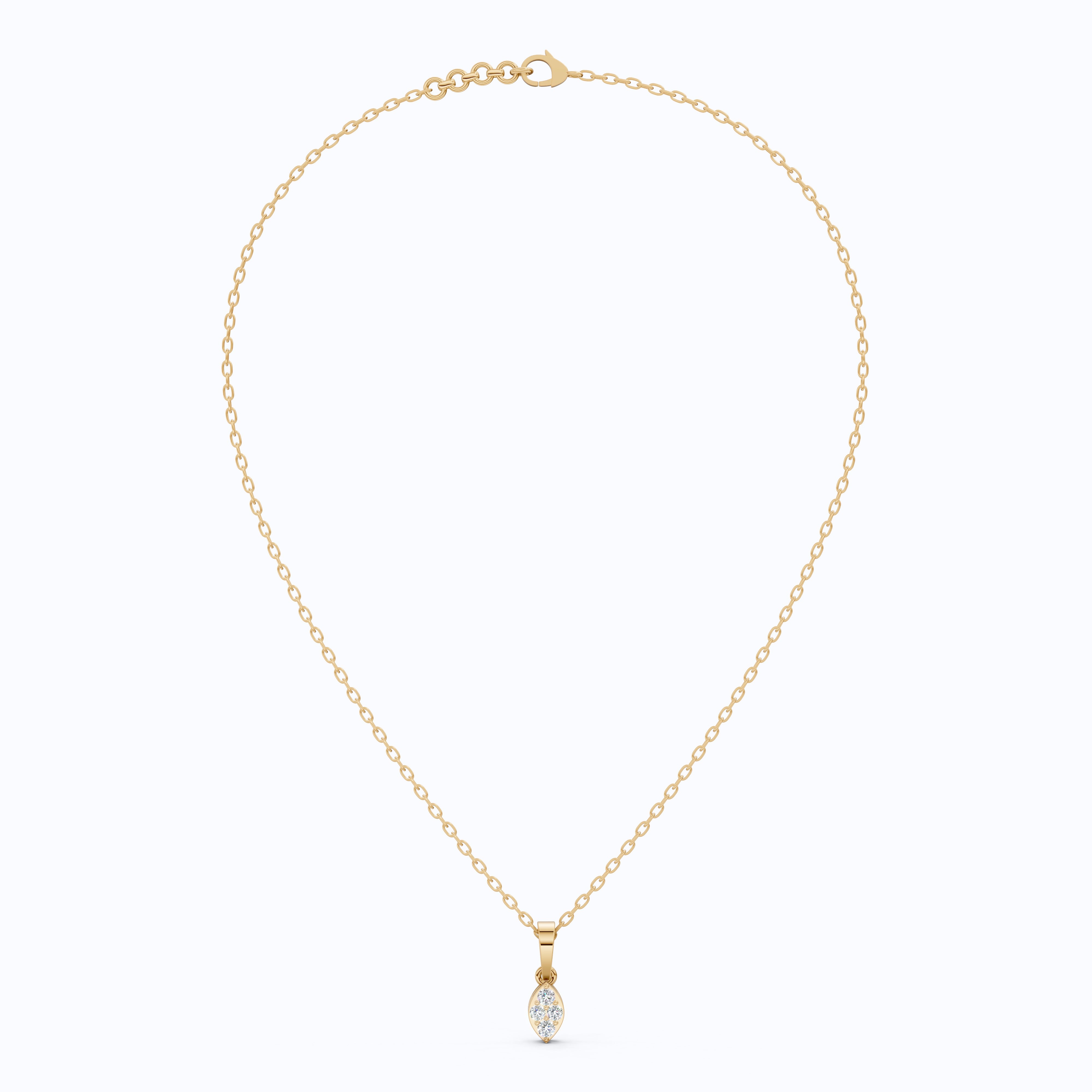 Round Cluster Micro Everyday Pendant in 14k Solid Gold, 0.12 TCW Round Cut Lab Grown Diamonds, Special Gift For Daughter