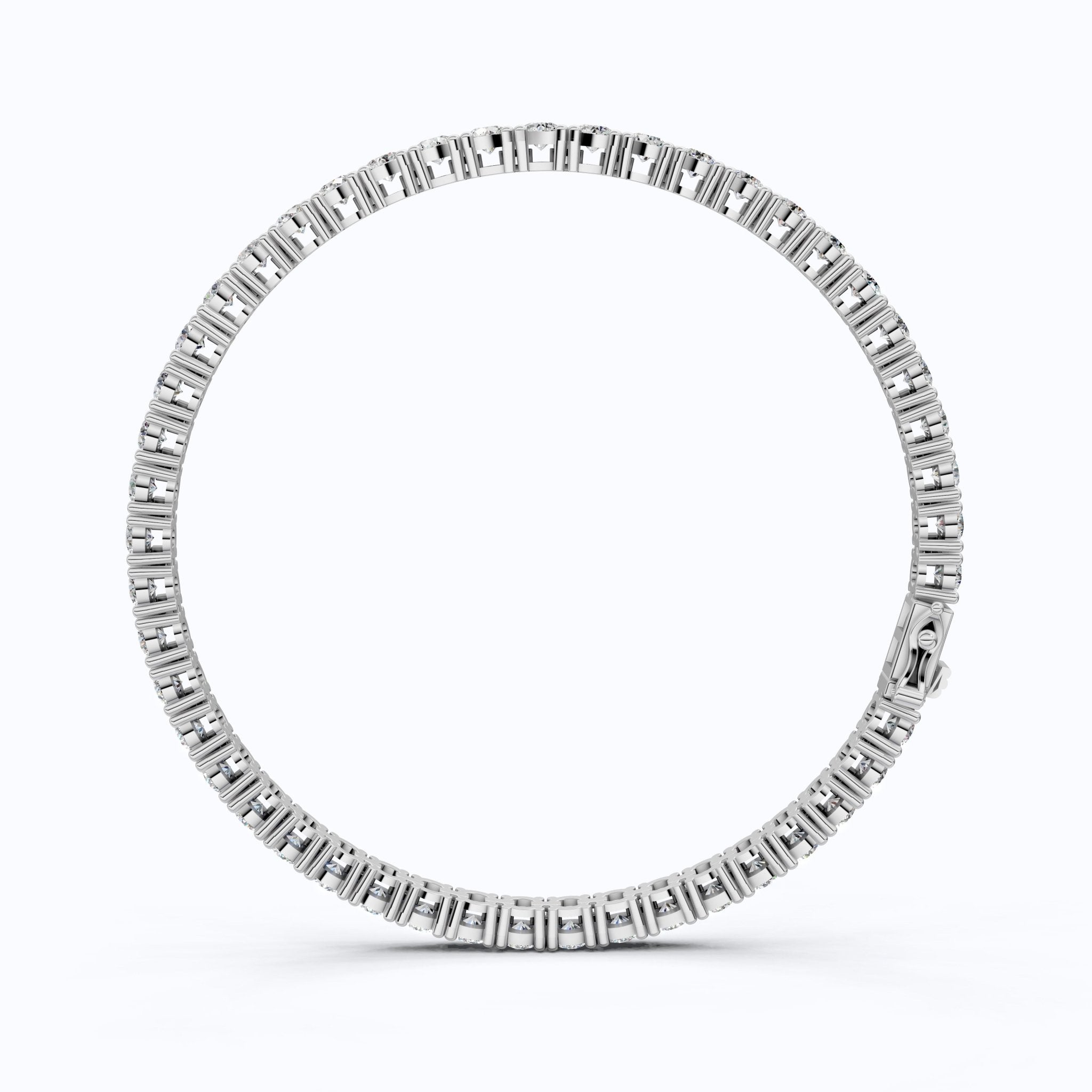 3.50 MM Round Cut Stackable Prong Set Round Diamond Tennis Bracelet in 14k Solid Gold, 7.47 TCW Round Cut Lab Created Diamonds,Anniversary Gift For Women - Shoora Designs