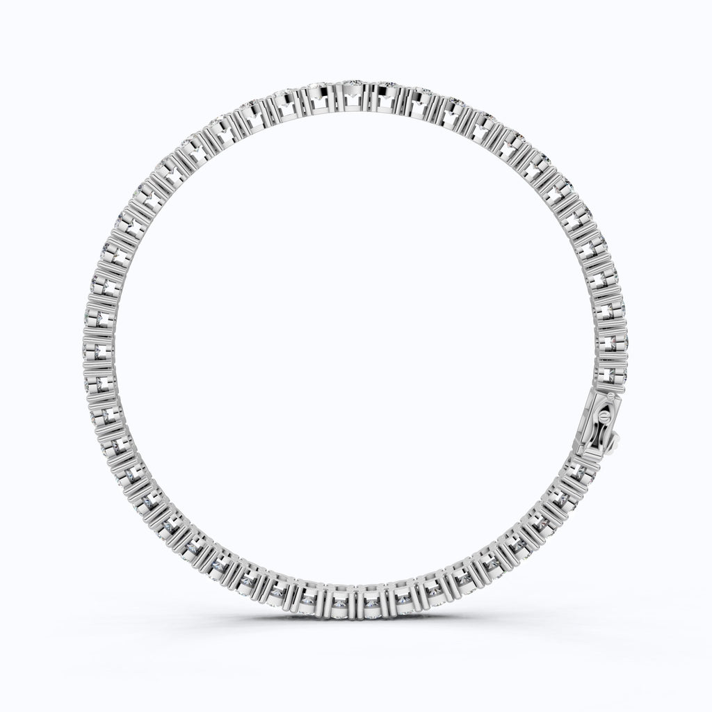 3.50 MM Round Cut Stackable Prong Set Round Diamond Tennis Bracelet in 14k Solid Gold, 7.47 TCW Round Cut Lab Created Diamonds,Anniversary Gift For Women - Shoora Designs