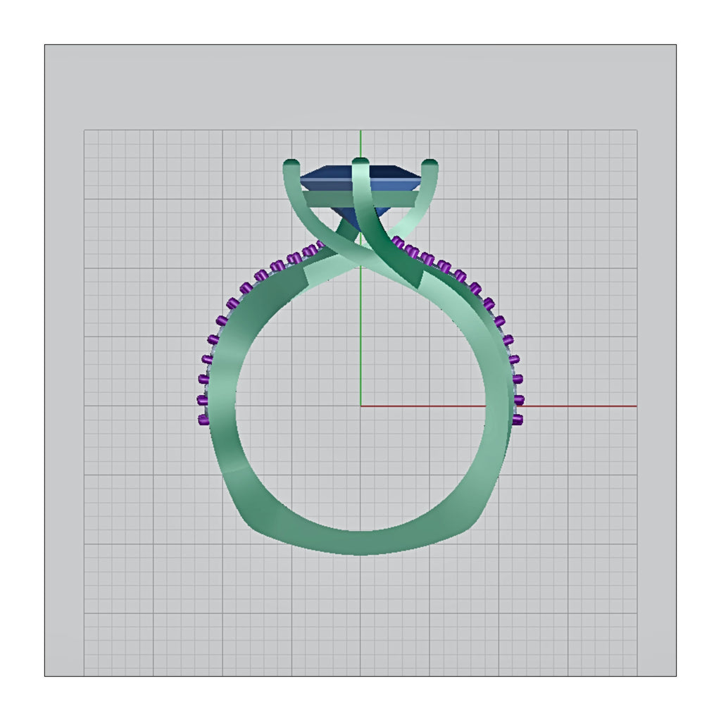 CAD Mock-Up: 3D custom Jewelry Design service Model of your own jewelry in Rings