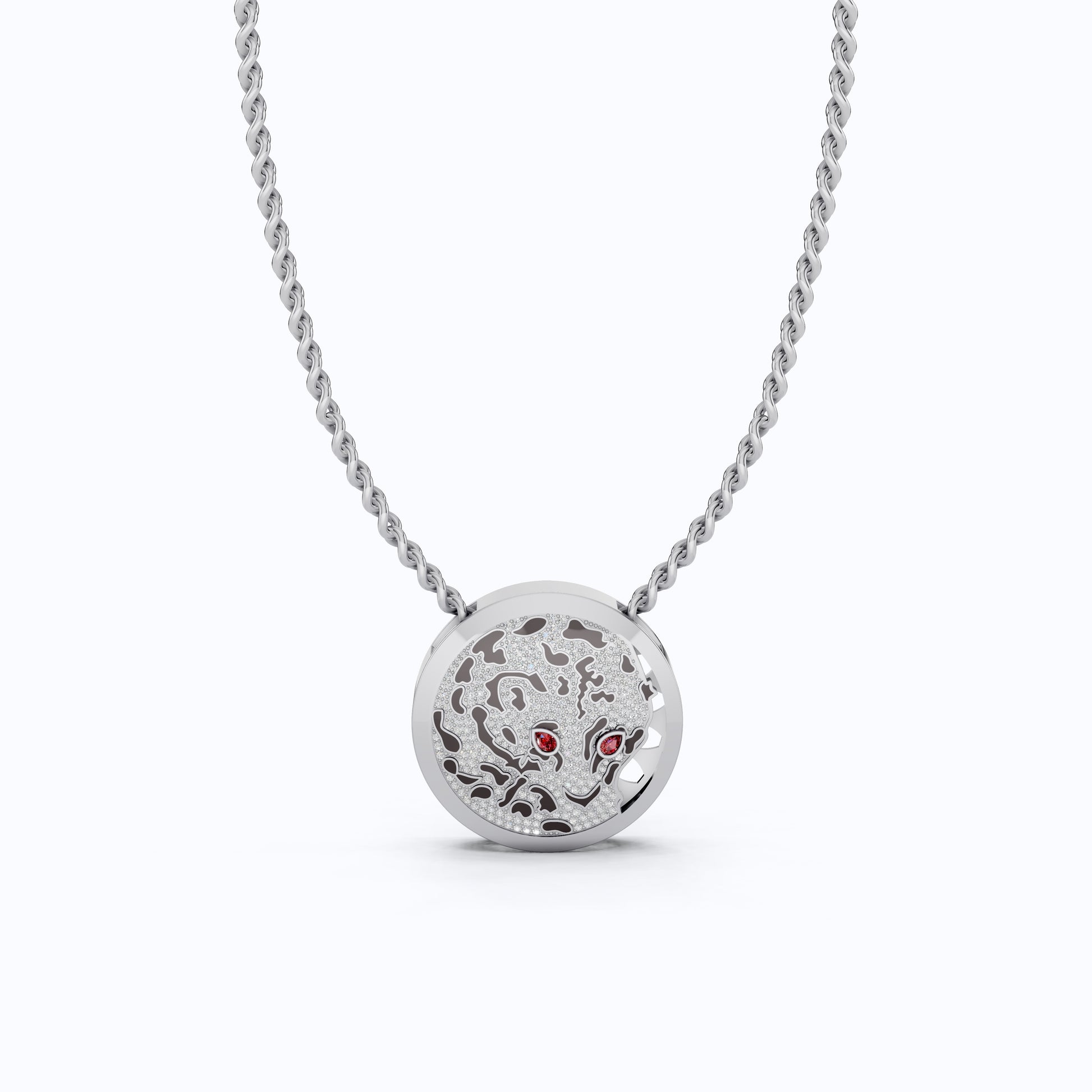 Ruby Eye Animal Face Hip-Hop Pendant, Hip-Hop Jewelry For Him