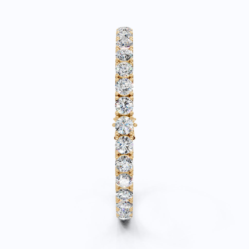 5.20 MM Round Cut Lab Grown Diamonds Tennis Wedding Bracelet in 14k Solid Gold, Anniversary Jewelry, Handmade Everyday Gift For Women