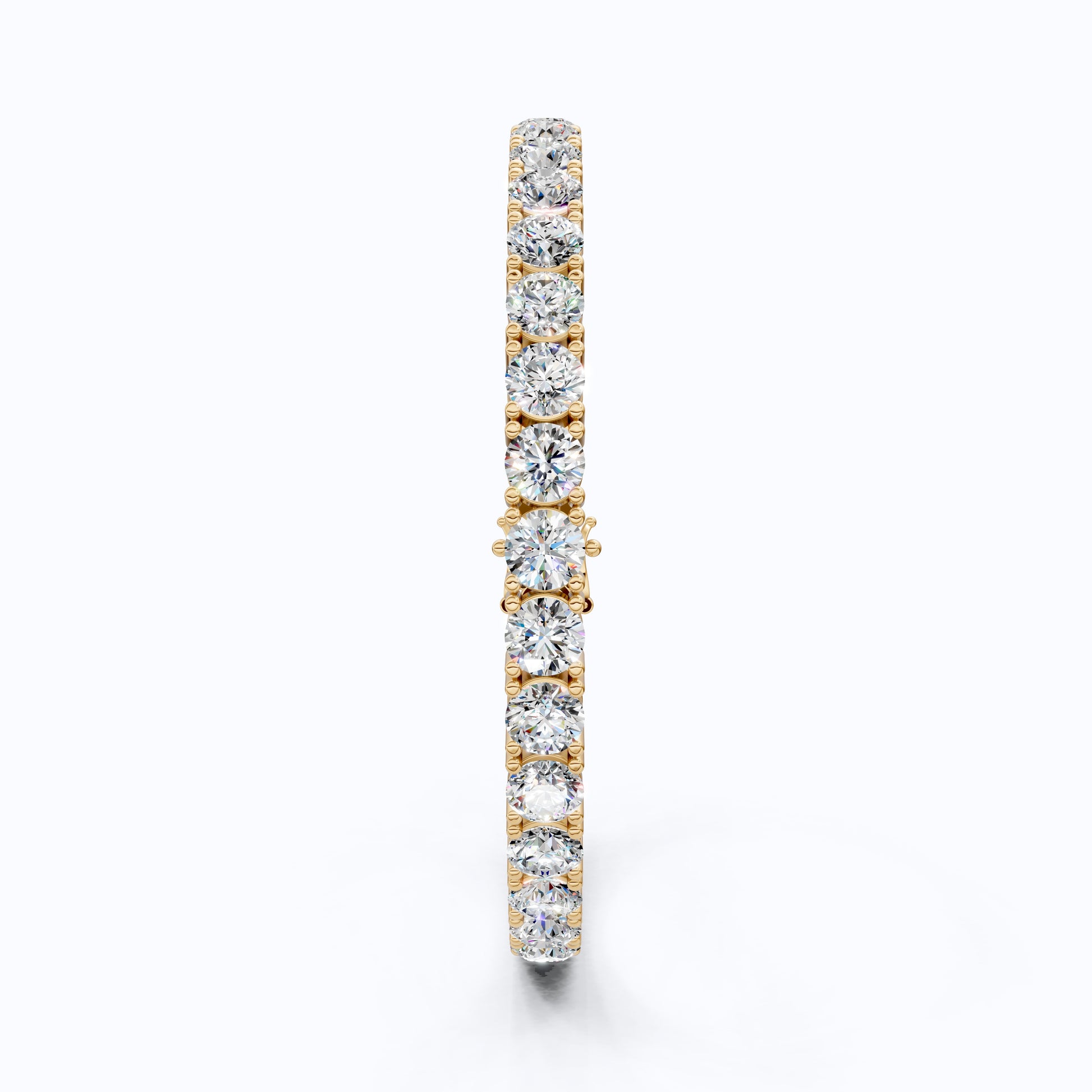 5.20 MM Round Cut Lab Grown Diamonds Tennis Wedding Bracelet in 14k Solid Gold, Anniversary Jewelry, Handmade Everyday Gift For Women