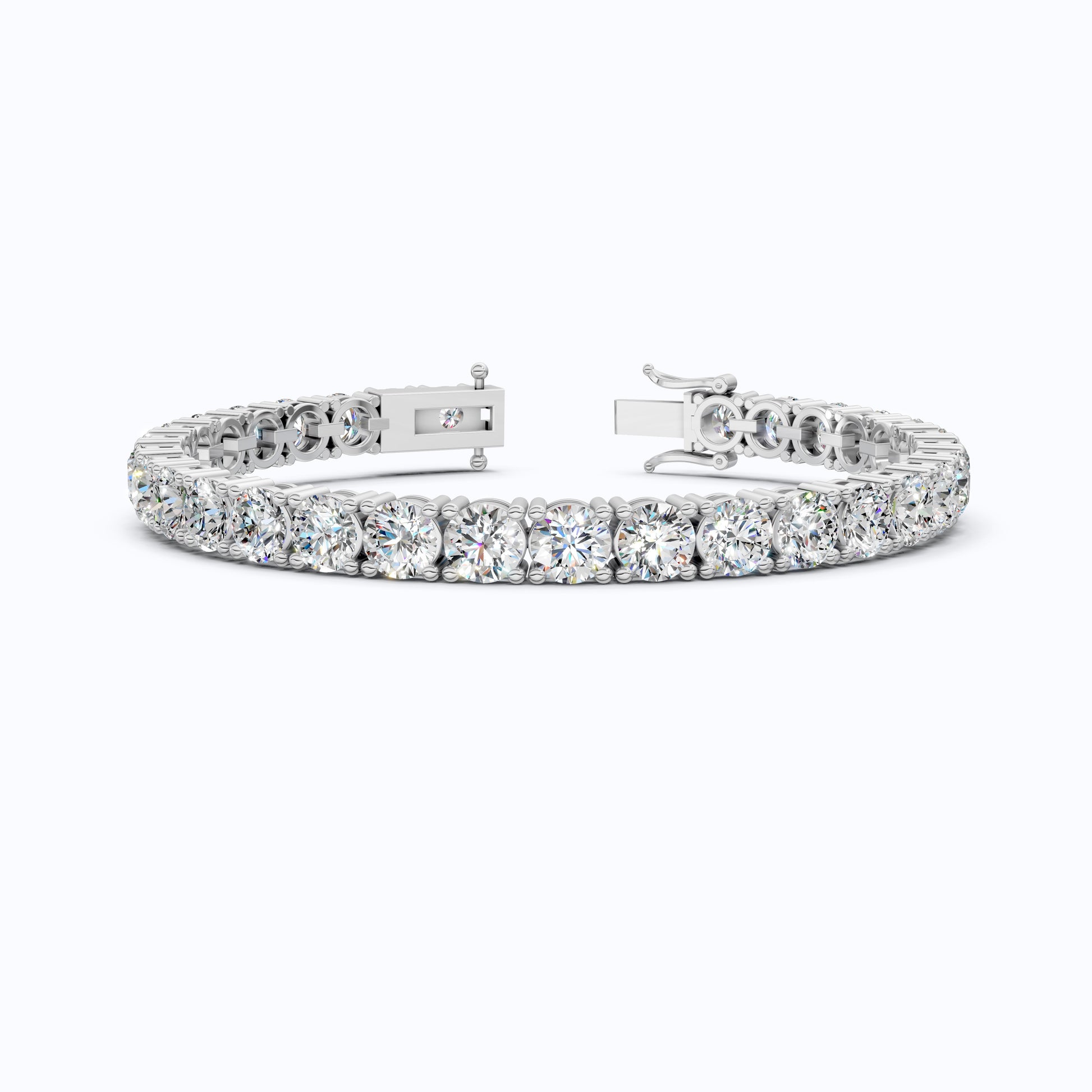 5.20 MM Round Cut Lab Grown Diamonds Tennis Wedding Bracelet in 14k Solid Gold, Anniversary Jewelry, Handmade Everyday Gift For Women
