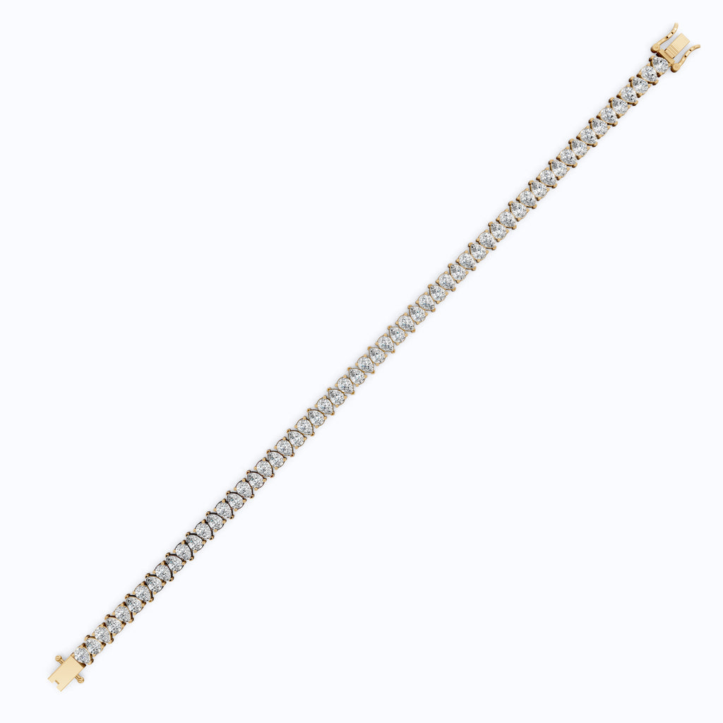 Pear Cut Diamond Tennis Bracelet in 14K Rose Gold, Luxury Fine Jewelry for Women