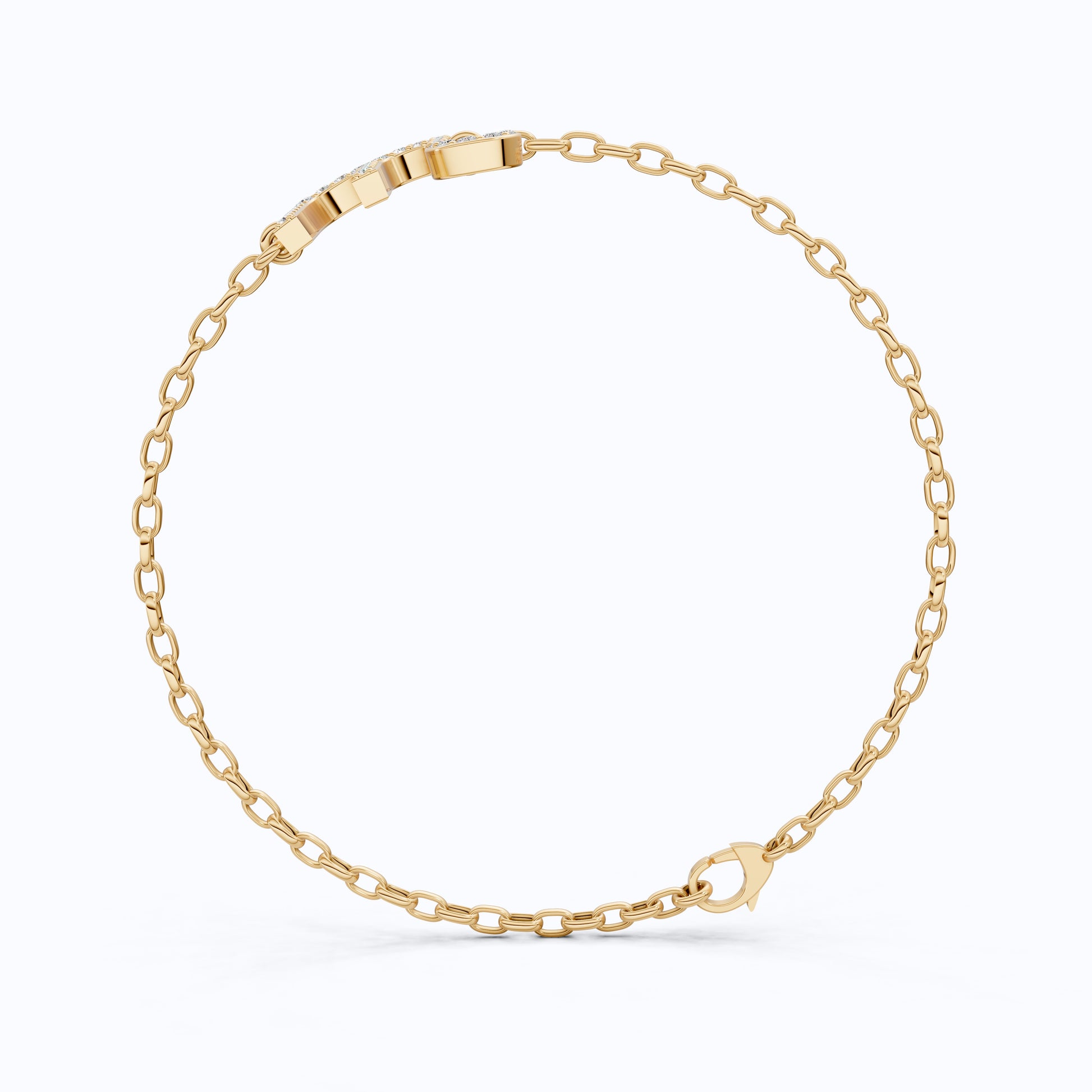 Minimalist Scorpio Symbol Bracelet in 14K Solid Gold, 0.31 TCW Round Cut Lab Created Diamonds, Personalized Astrology Birthday Gift for Her