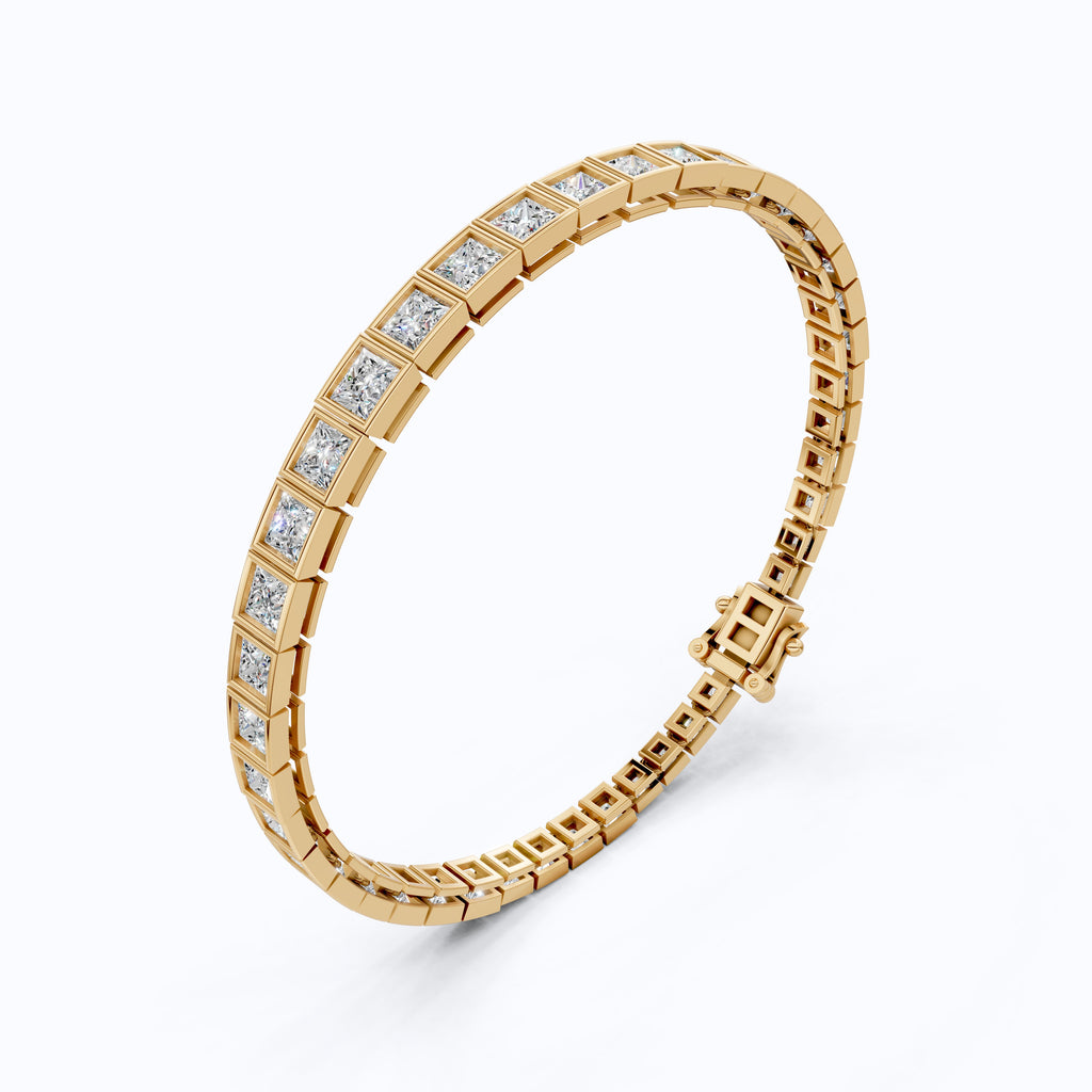 Princess Cut Lab Created Diamond Tennis Bracelet For Women