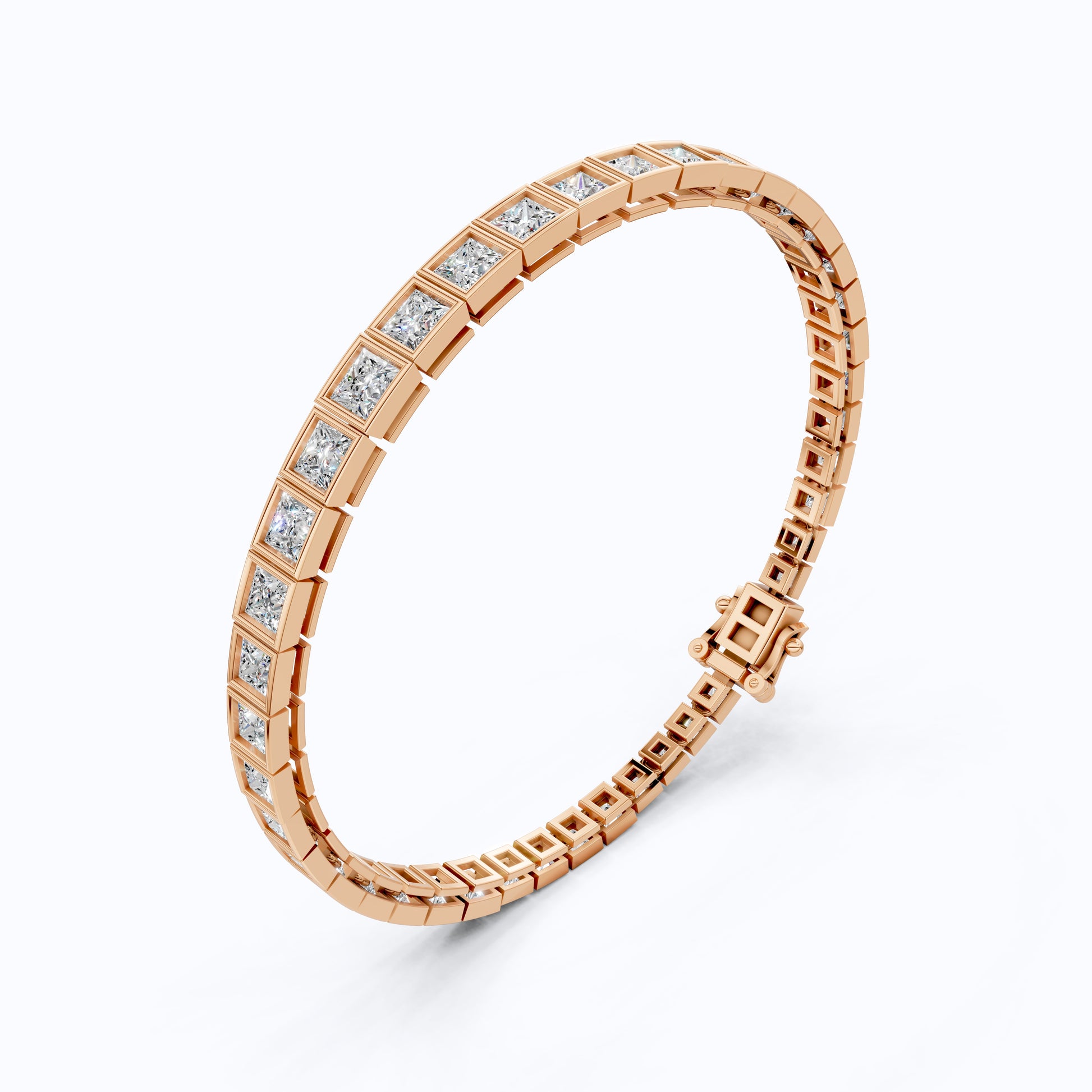 Princess Cut Lab Created Diamond Tennis Bracelet For Women