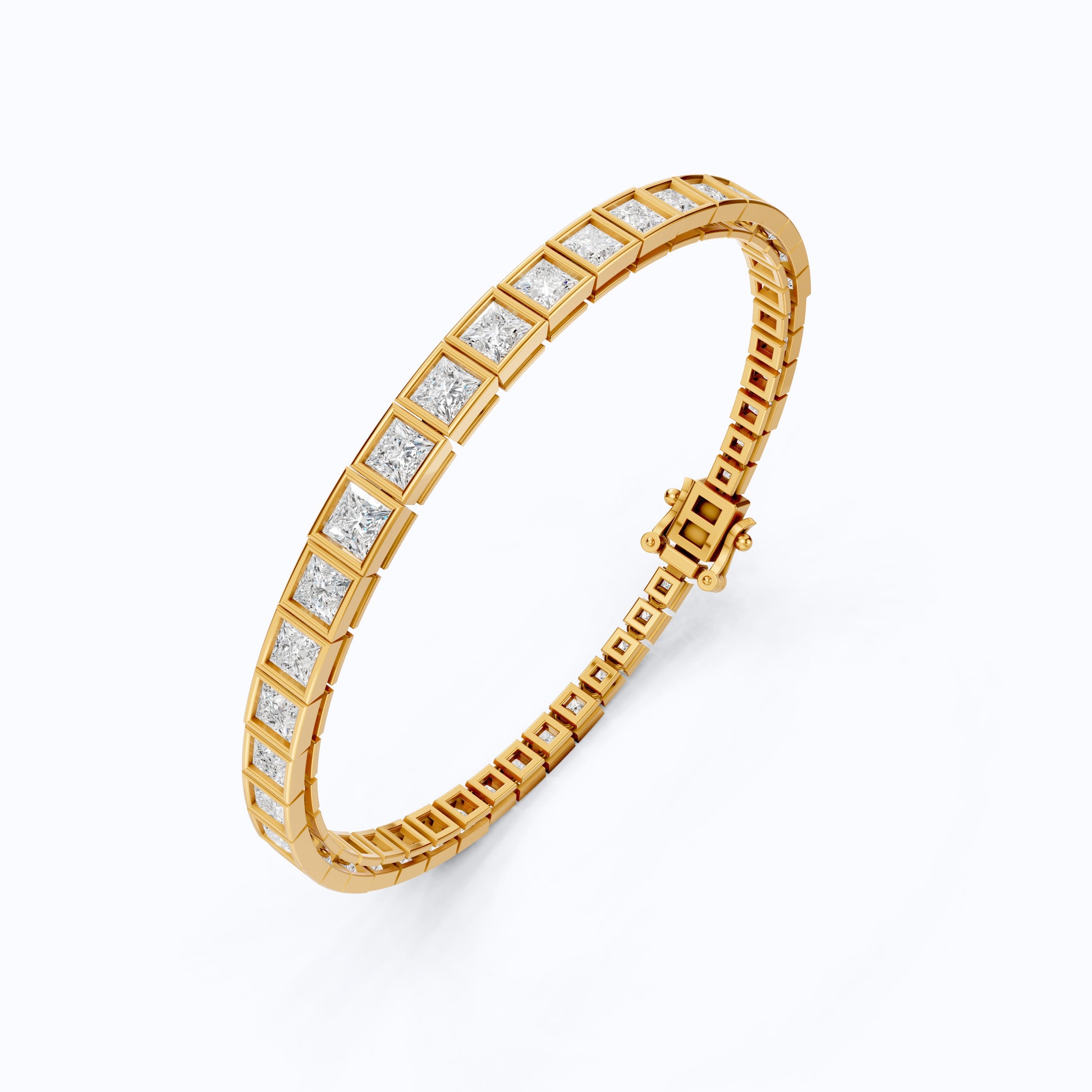 Princess Cut Lab Created Diamond Tennis Bracelet For Women