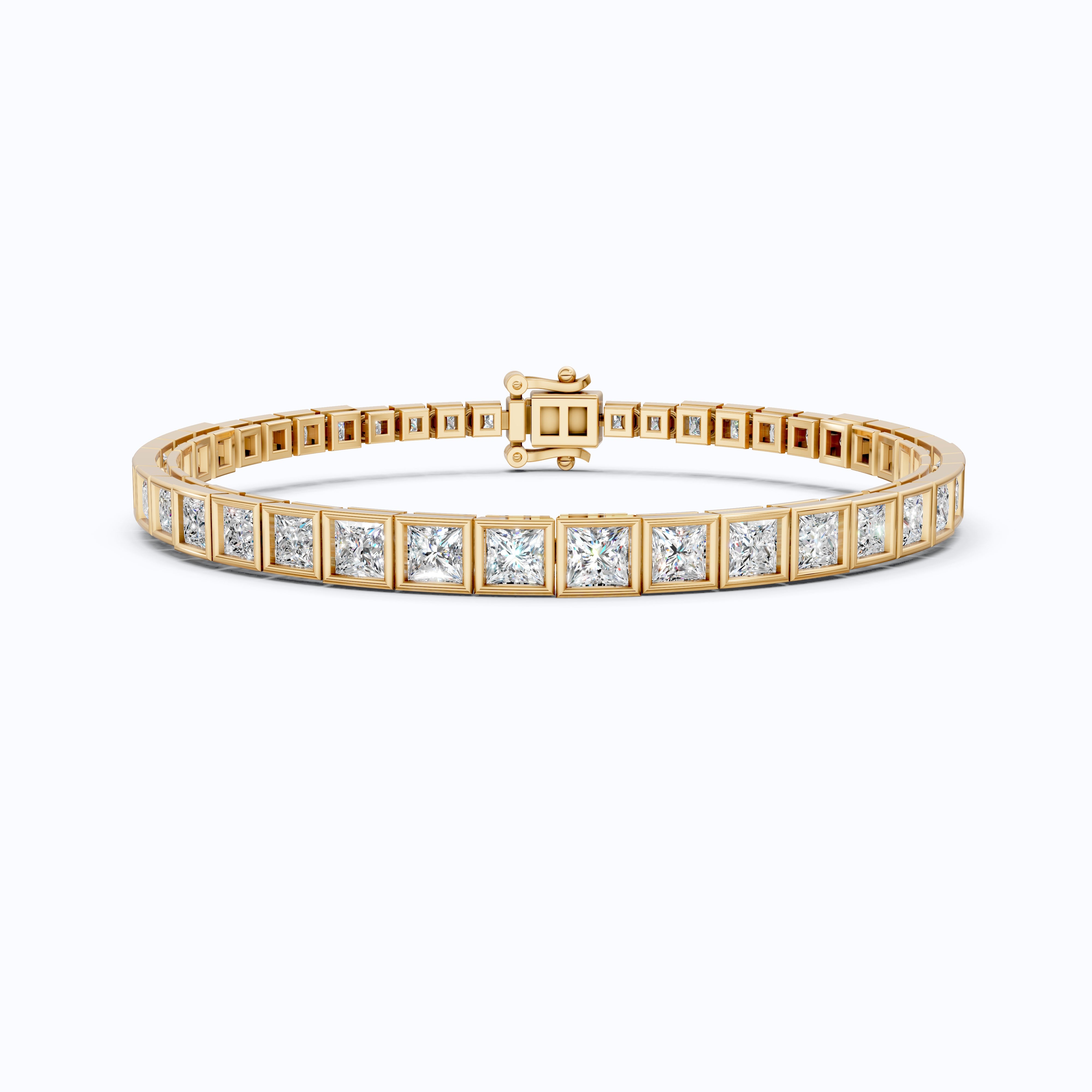 Princess Cut Lab Created Diamond Tennis Bracelet For Women
