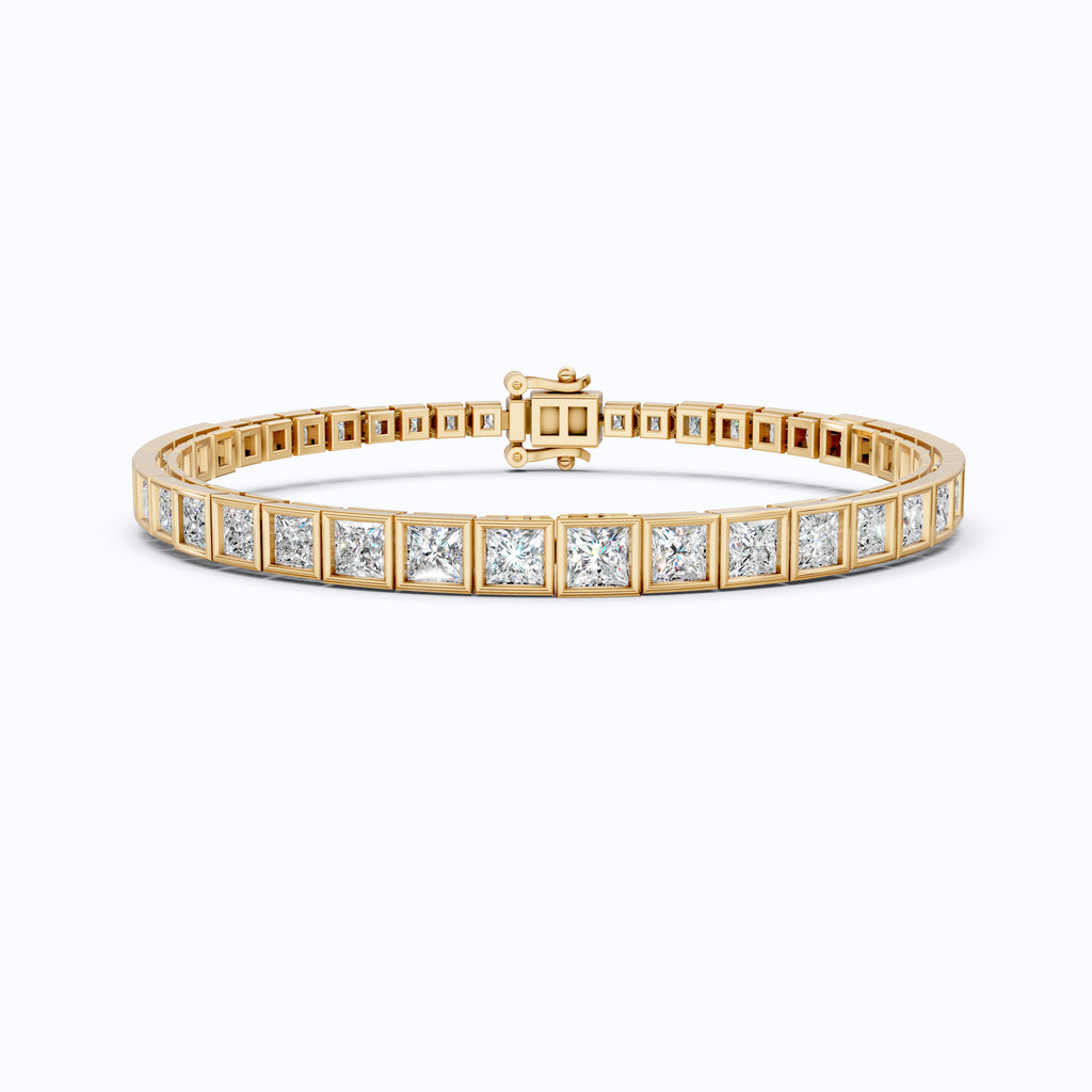 Princess Cut Lab Created Diamond Tennis Bracelet For Women