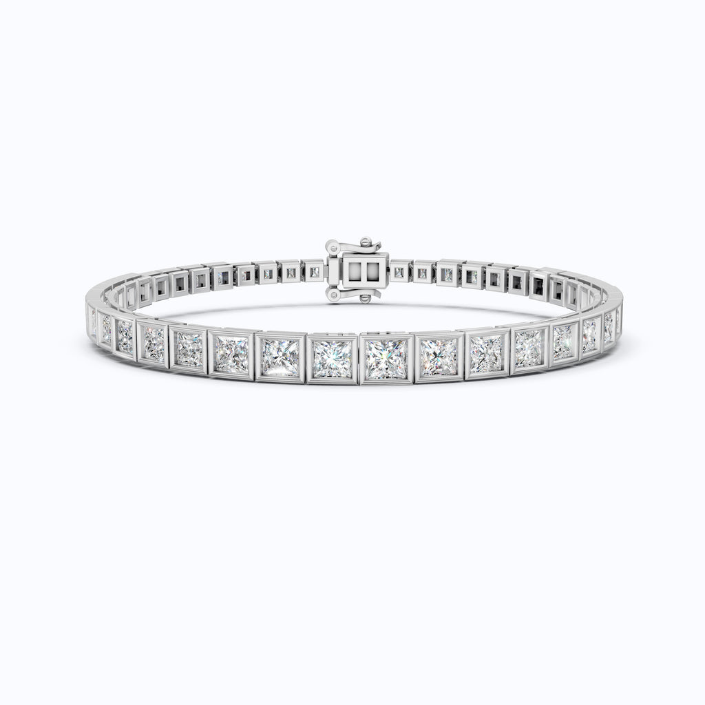 Princess Cut Lab Created Diamond Tennis Bracelet For Women