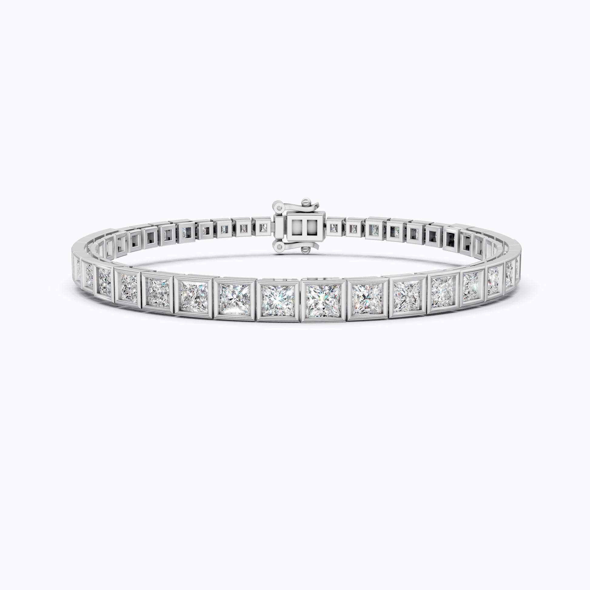Princess Cut Lab Created Diamond Tennis Bracelet For Women