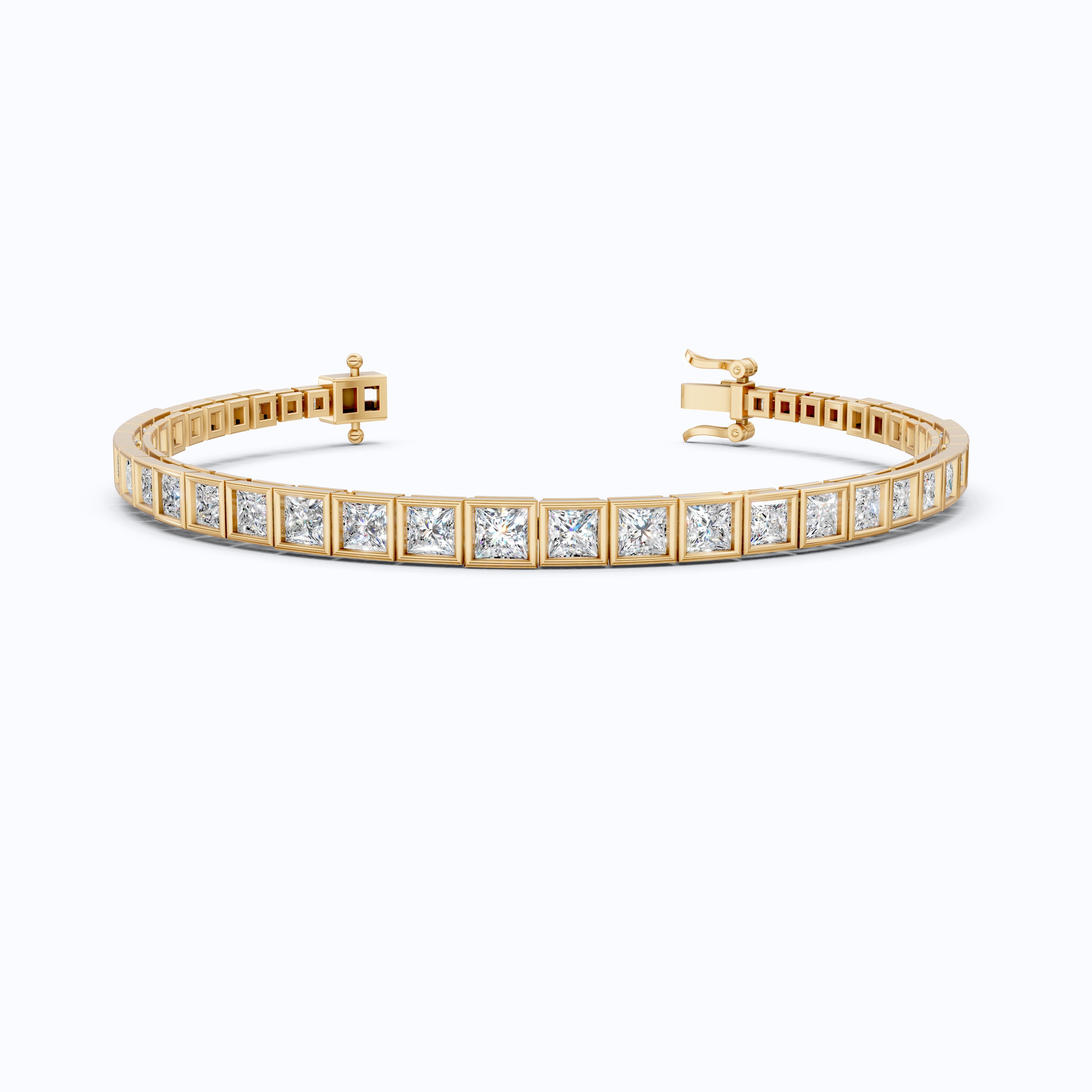 Princess Cut Lab Created Diamond Tennis Bracelet For Women