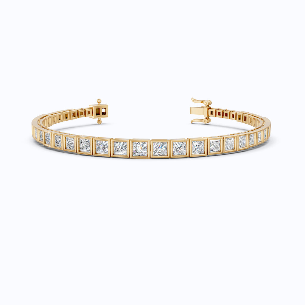 Princess Cut Lab Created Diamond Tennis Bracelet For Women
