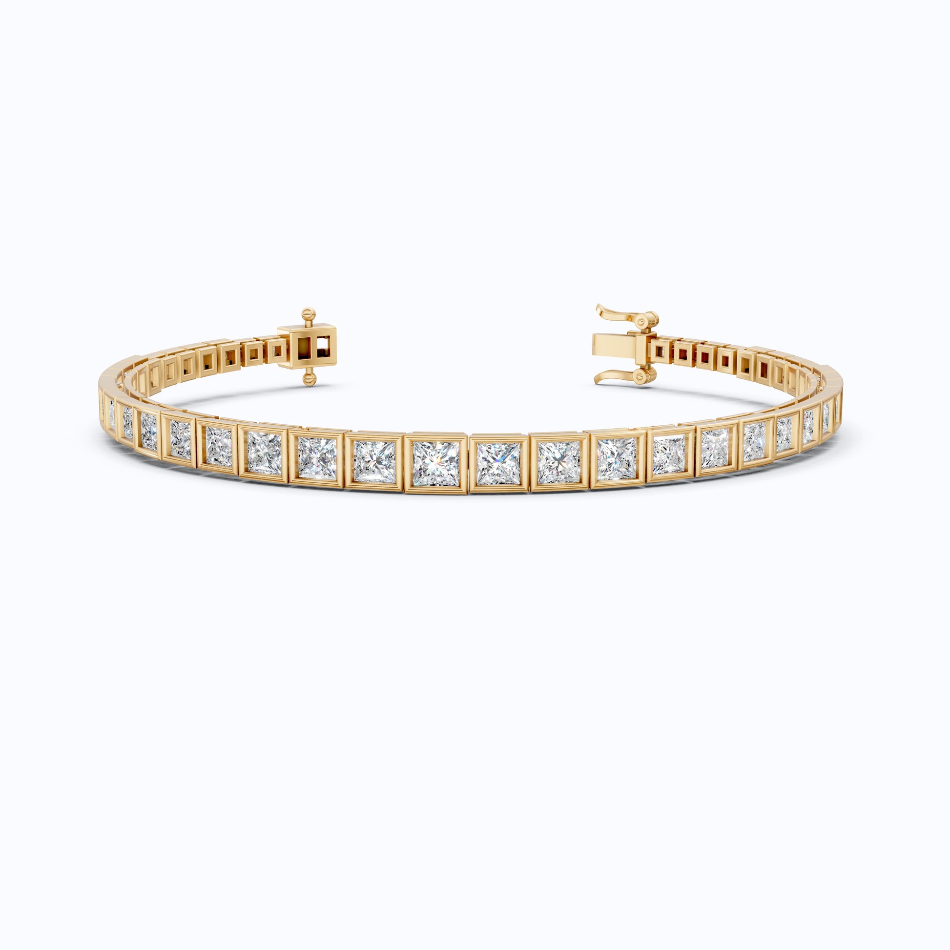 Princess Cut Lab Created Diamond Tennis Bracelet For Women