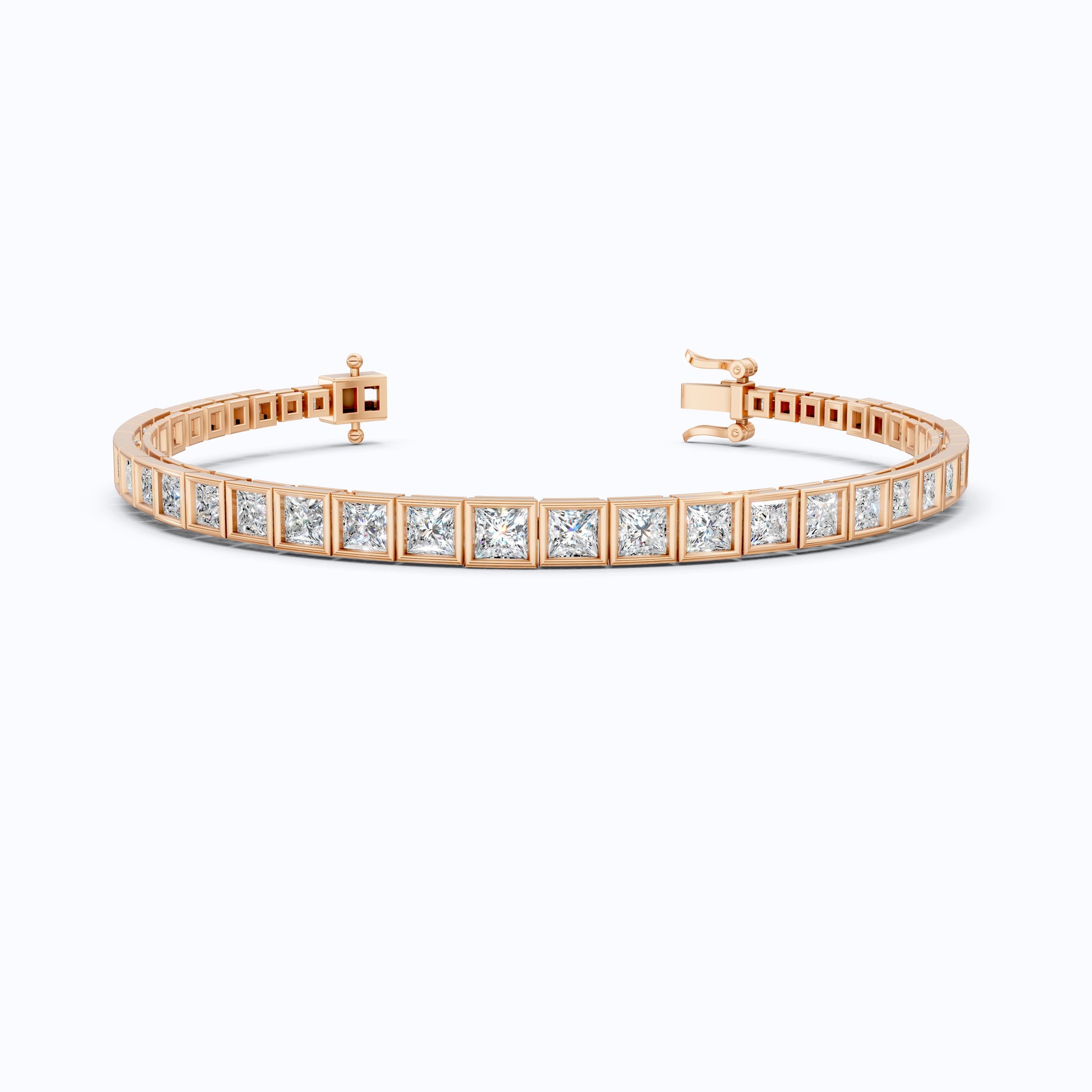Princess Cut Lab Created Diamond Tennis Bracelet For Women