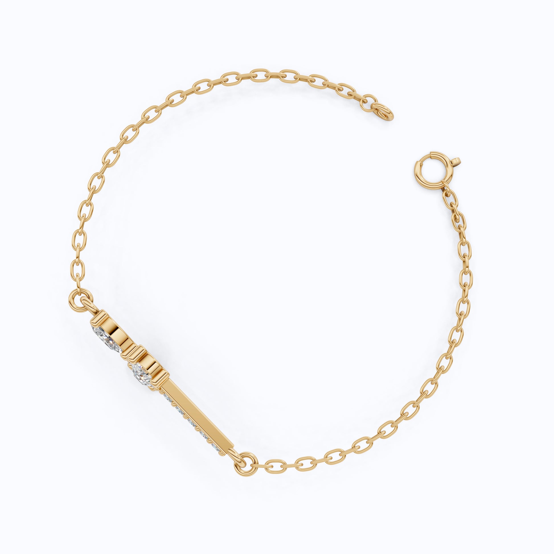 Modern Religious Cross Chain Bracelet with 14K Solid Gold, 0.75 TCW Pear Cut Lab Created Diamonds, Bridal Jewelry, Wedding Gift For Her