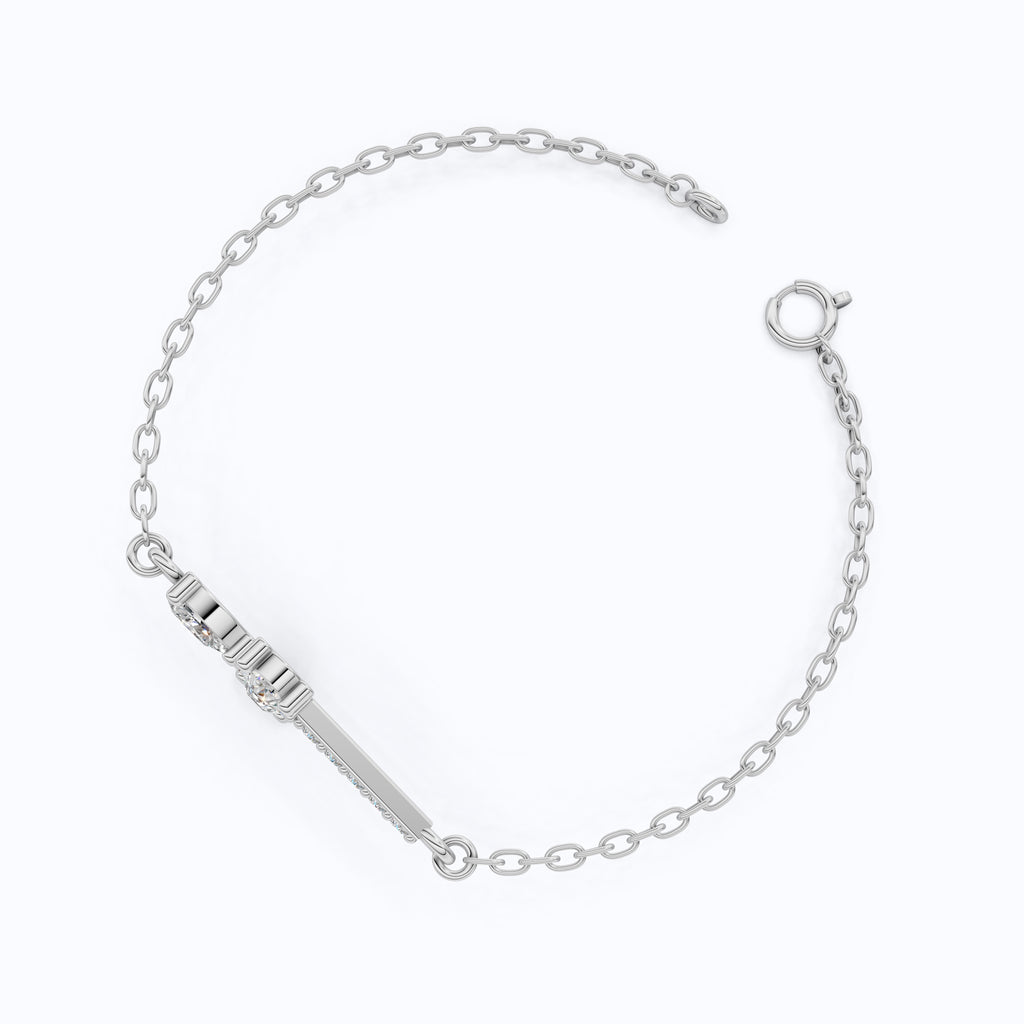 Modern Religious Cross Chain Bracelet with 14K Solid Gold, 0.75 TCW Pear Cut Lab Created Diamonds, Bridal Jewelry, Wedding Gift For Her