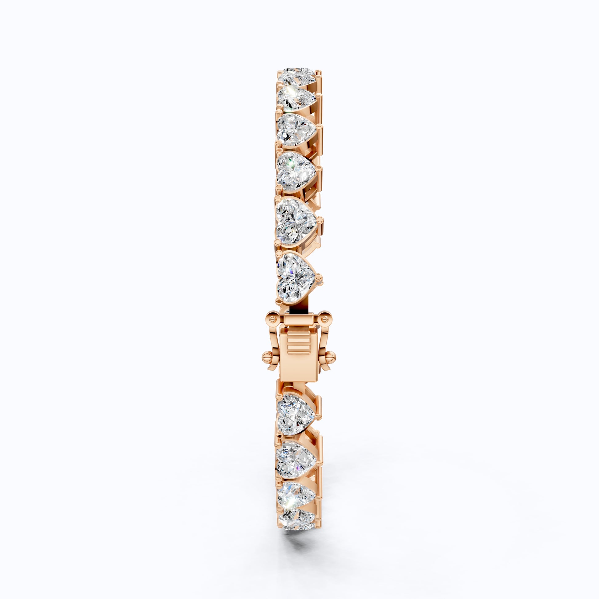 Heart Cut Lab Grown Diamond Tennis Bracelet, Bracelet For Wife