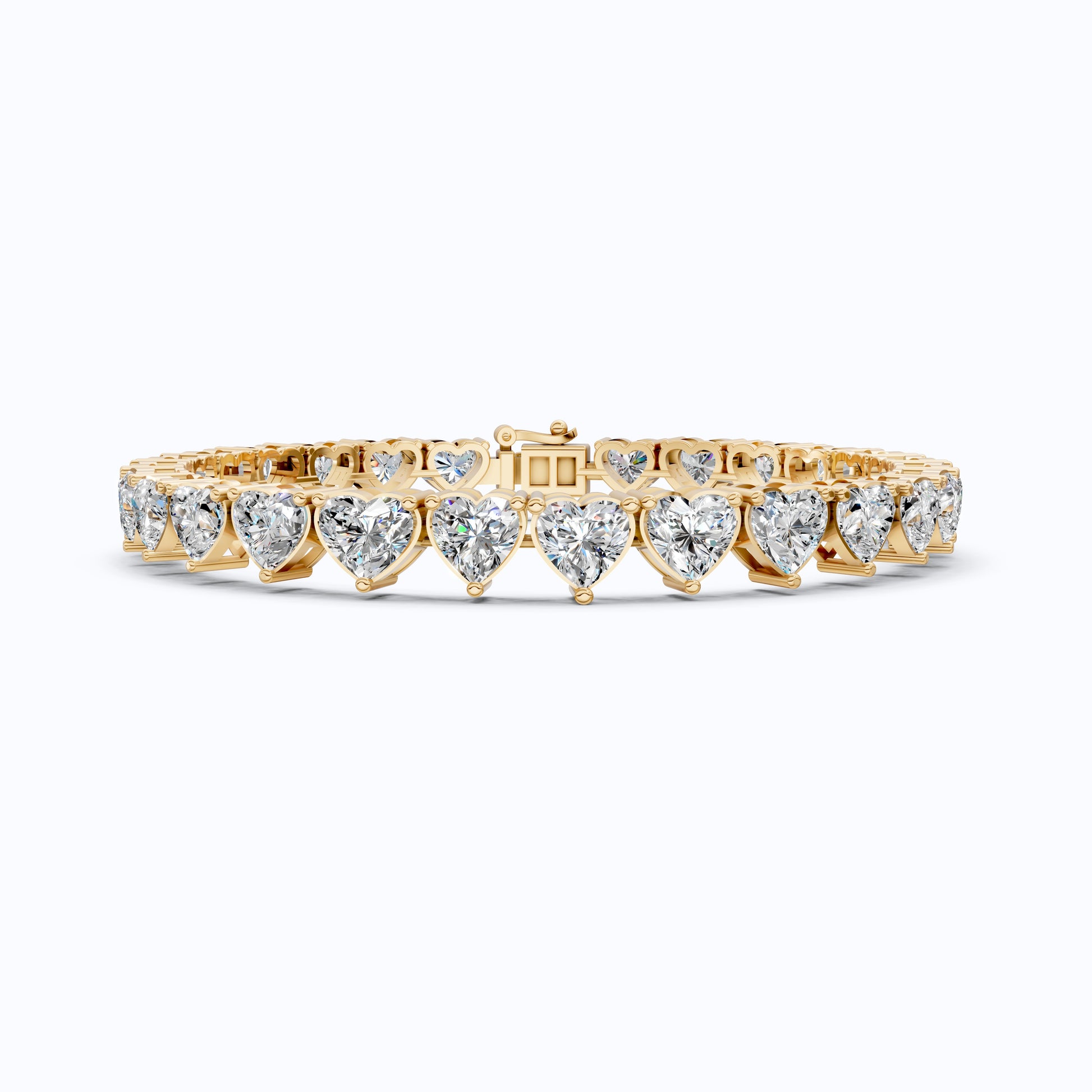 Heart Cut Lab Grown Diamond Tennis Bracelet, Bracelet For Wife