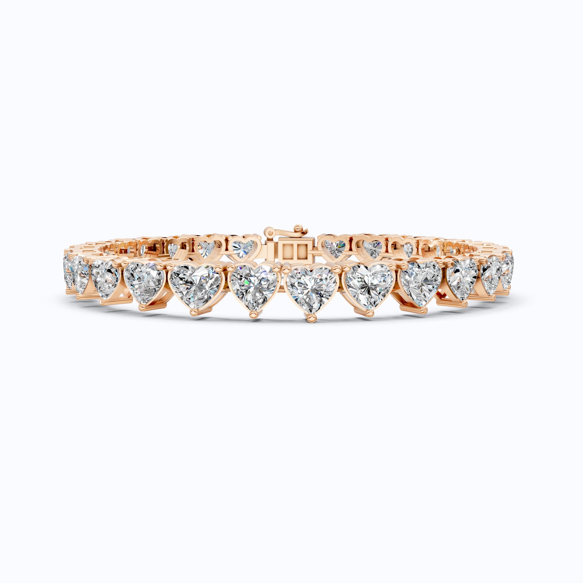 Heart Cut Lab Grown Diamond Tennis Bracelet, Bracelet For Wife