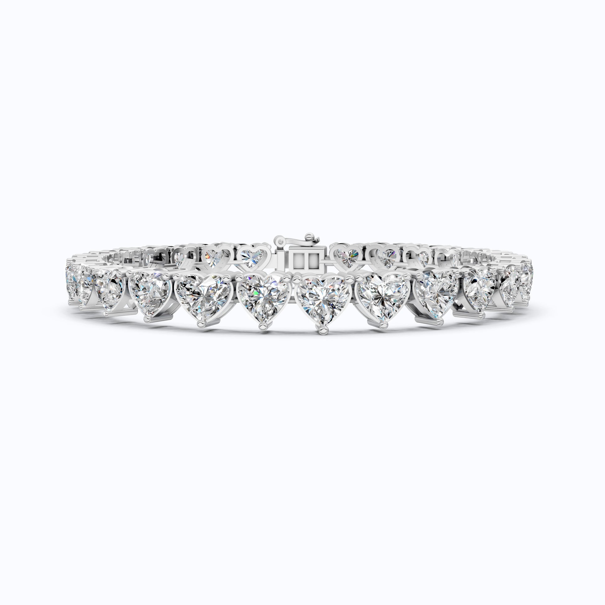 Heart Cut Lab Grown Diamond Tennis Bracelet, Bracelet For Wife