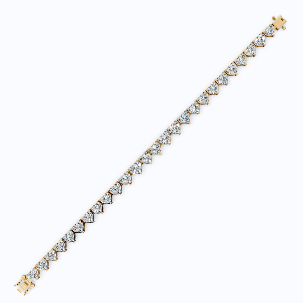 Heart Cut Lab Grown Diamond Tennis Bracelet, Bracelet For Wife