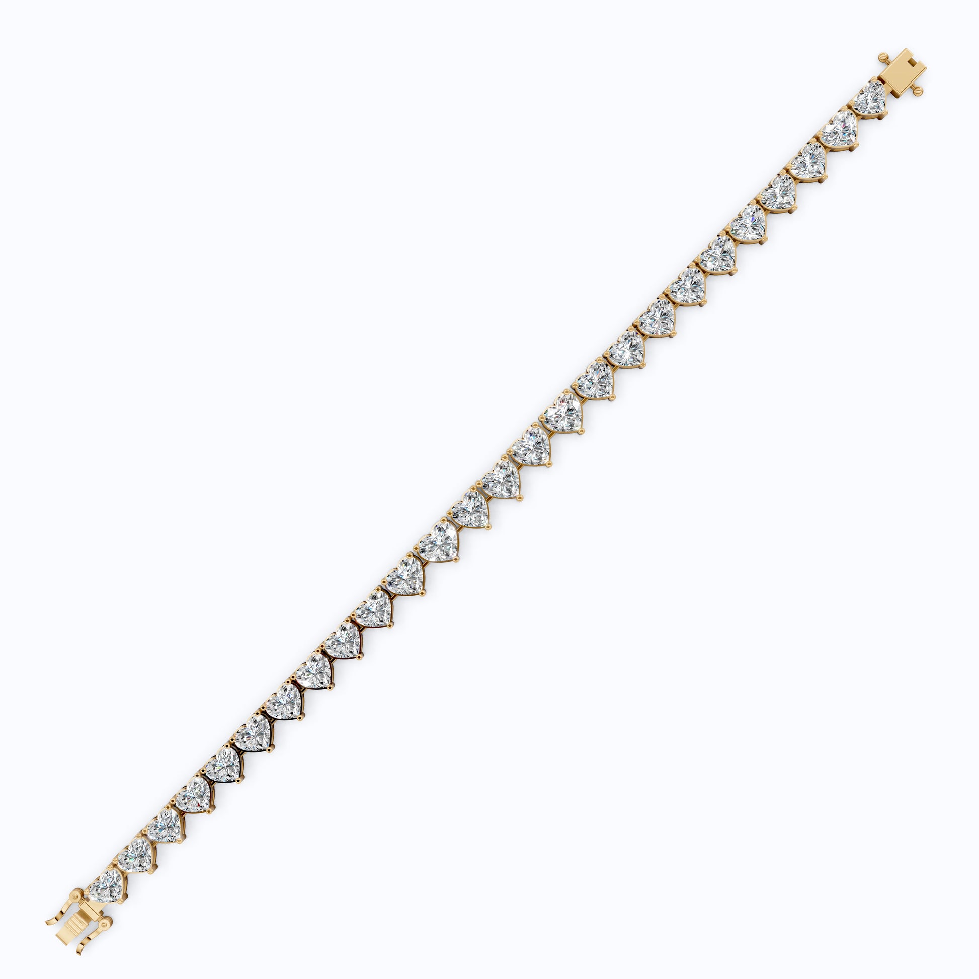 Heart Cut Lab Grown Diamond Tennis Bracelet, Bracelet For Wife