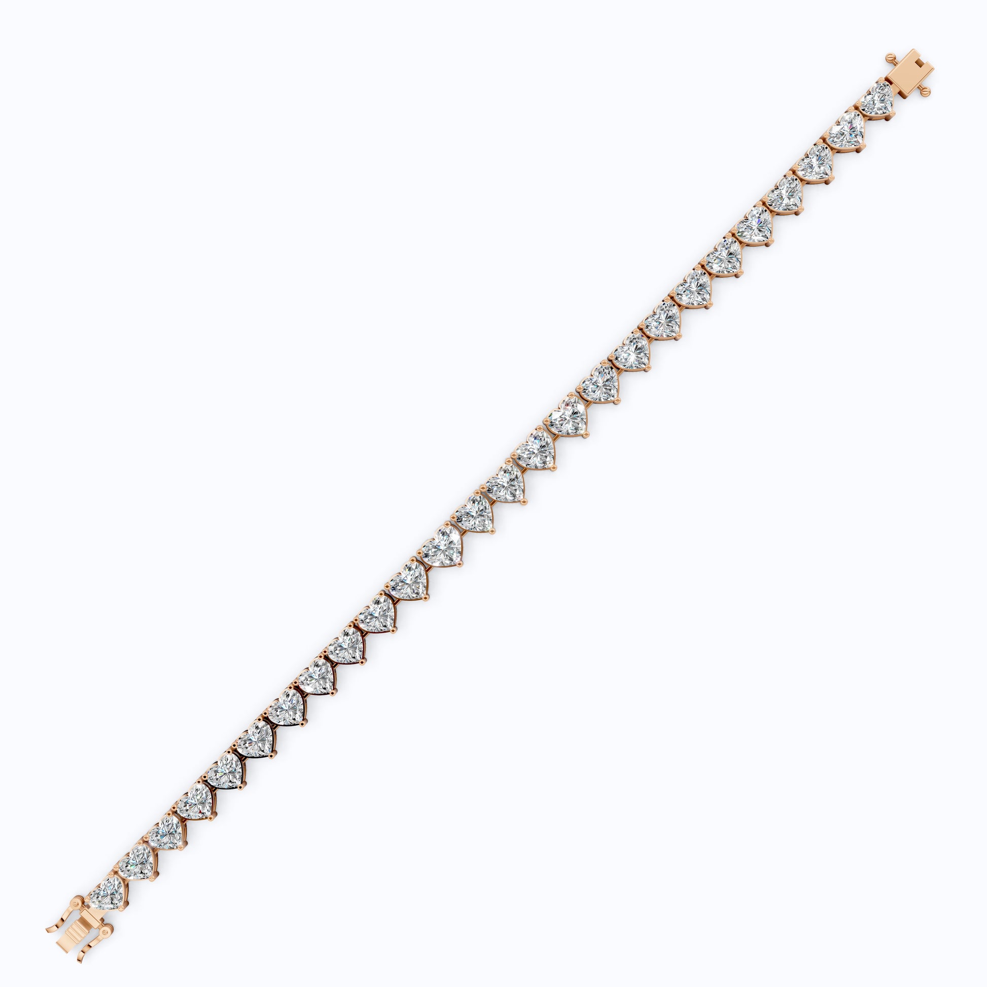 Heart Cut Lab Grown Diamond Tennis Bracelet, Bracelet For Wife