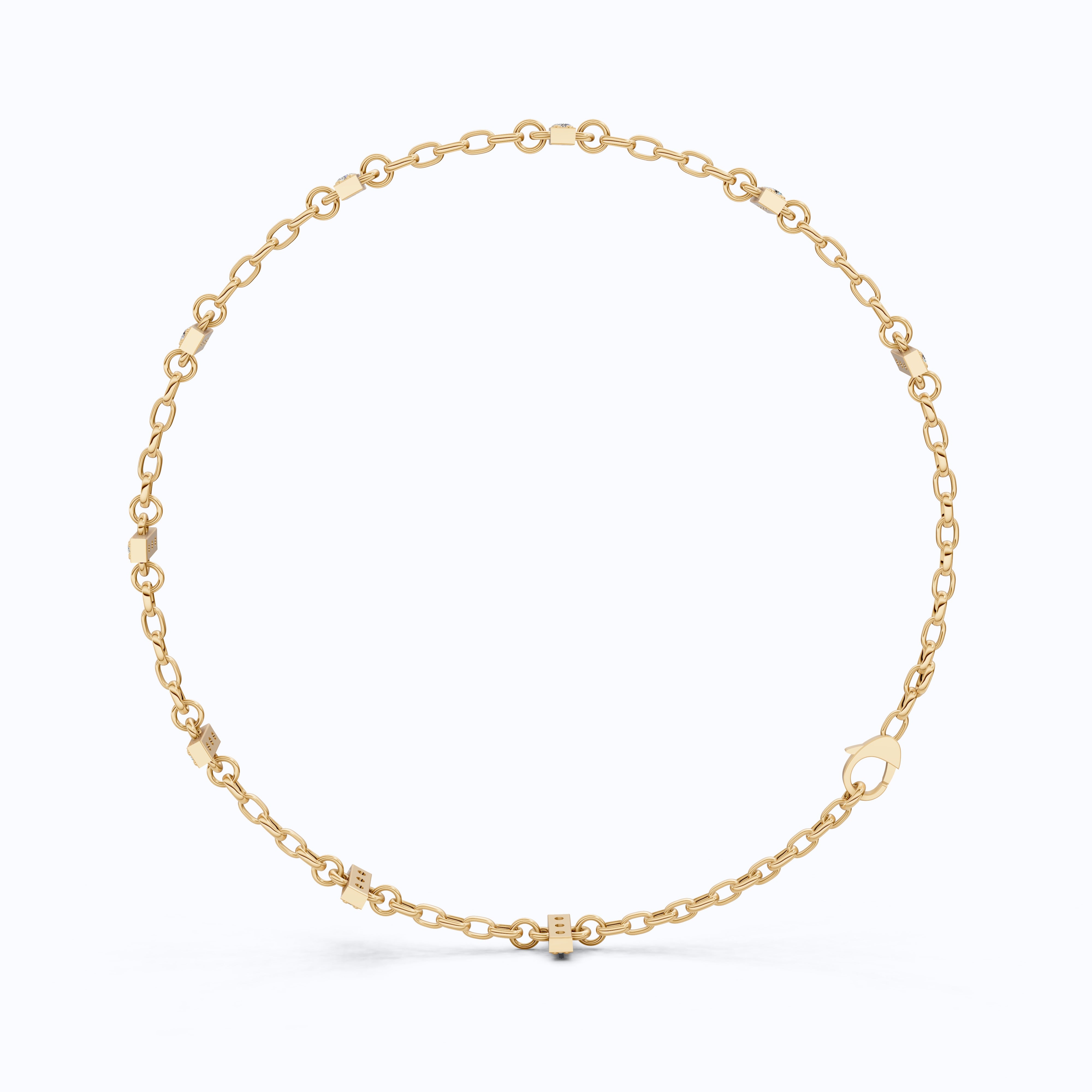 Faith-Inspired Cross Bar Station Pavé Chain Bracelet in Lab Grown Diamond-14k Solid Gold, Daily Wear Bracelet For Women, Everyday Luxury Gift