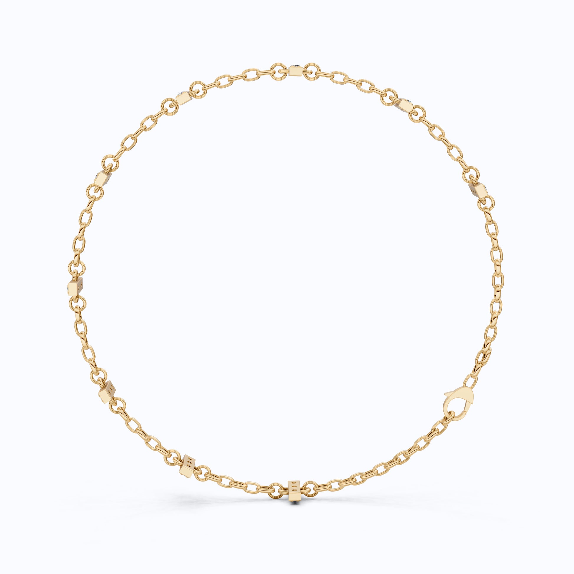 Faith-Inspired Cross Bar Station Pavé Chain Bracelet in Lab Grown Diamond-14k Solid Gold, Daily Wear Bracelet For Women, Everyday Luxury Gift