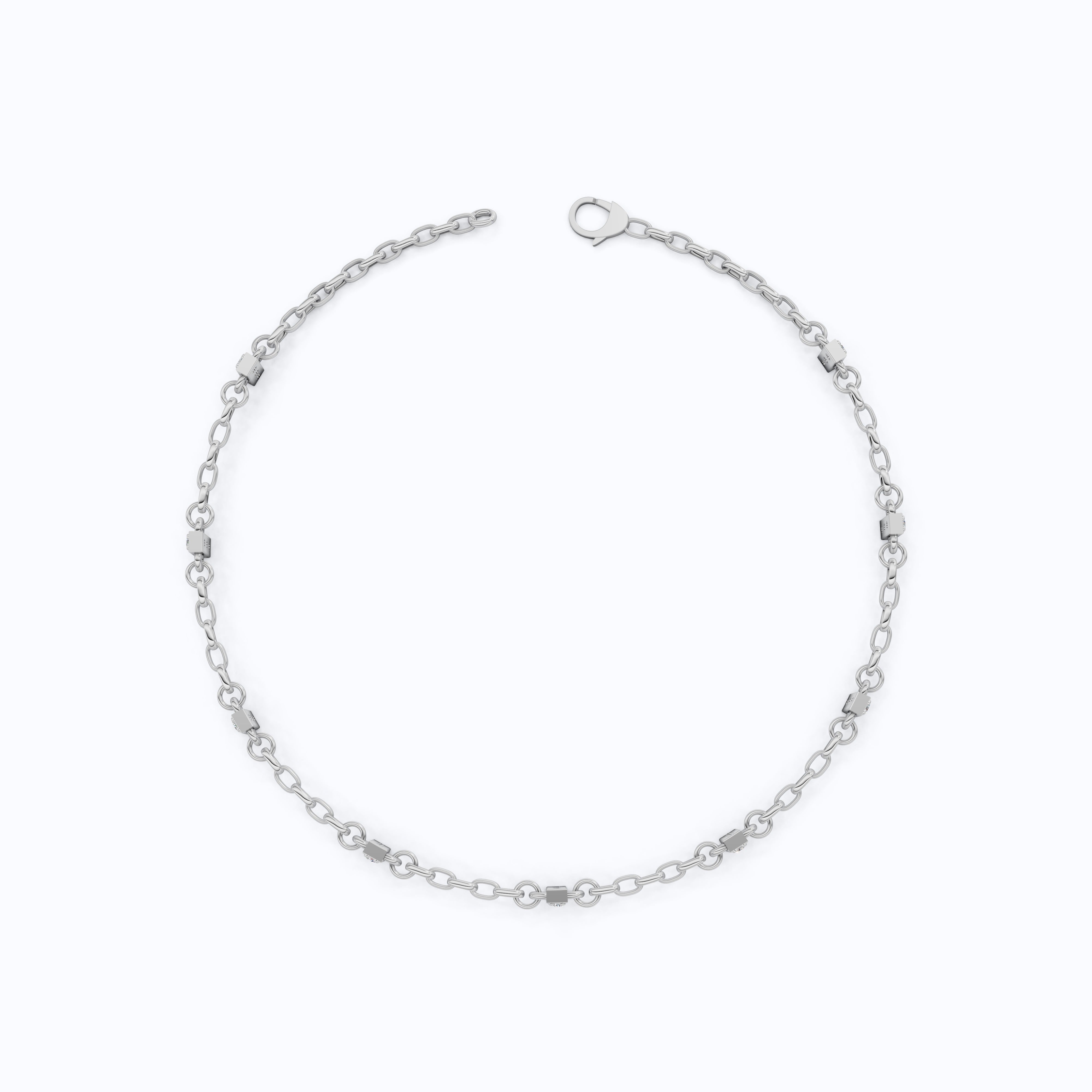 Faith-Inspired Cross Bar Station Pavé Chain Bracelet in Lab Grown Diamond-14k Solid Gold, Daily Wear Bracelet For Women, Everyday Luxury Gift