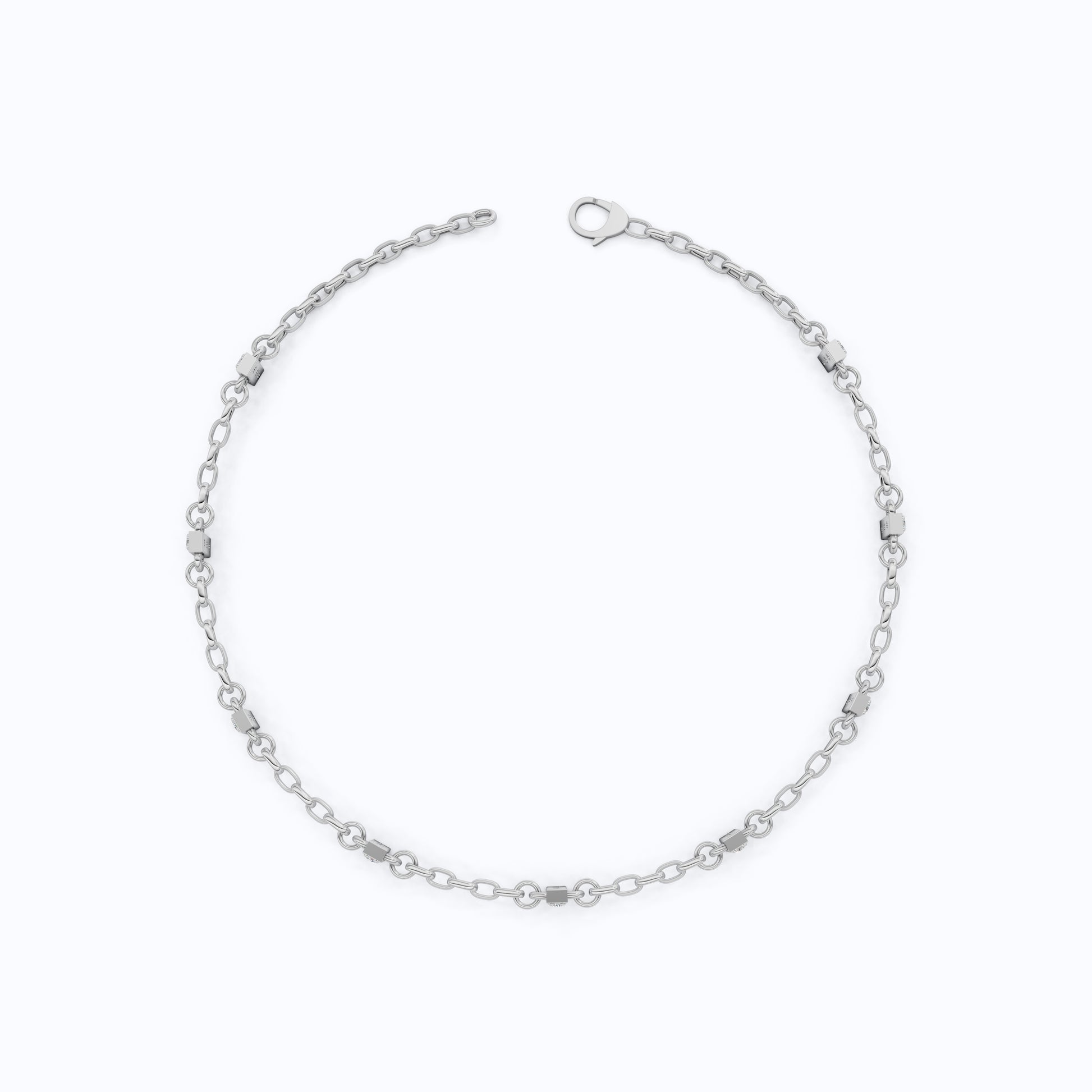 Faith-Inspired Cross Bar Station Pavé Chain Bracelet in Lab Grown Diamond-14k Solid Gold, Daily Wear Bracelet For Women, Everyday Luxury Gift
