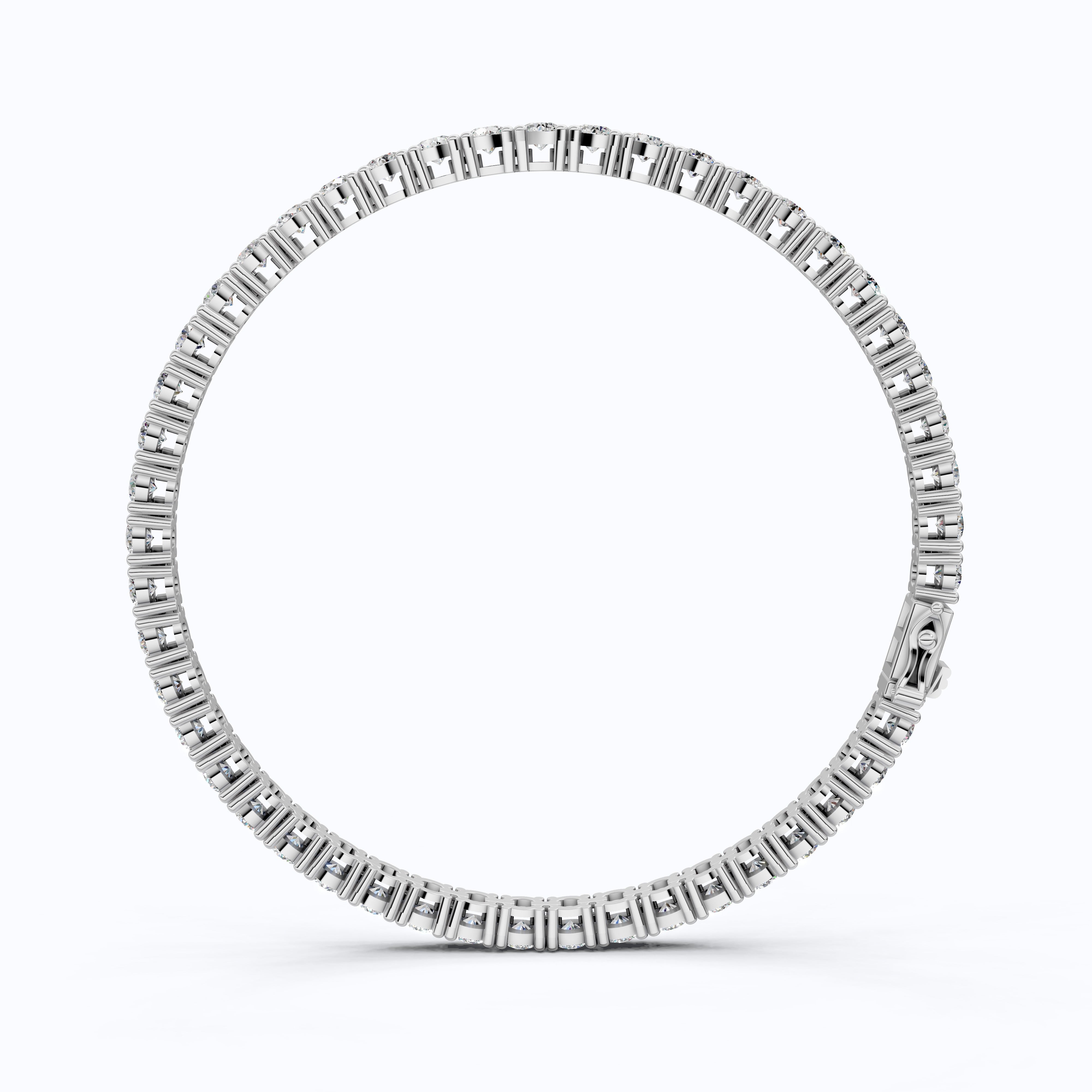 3.50 MM Round Cut Stackable Prong Set Round Diamond Tennis Bracelet in 14k Solid Gold, 7.47 TCW Round Cut Lab Created Diamonds,Anniversary Gift For Women