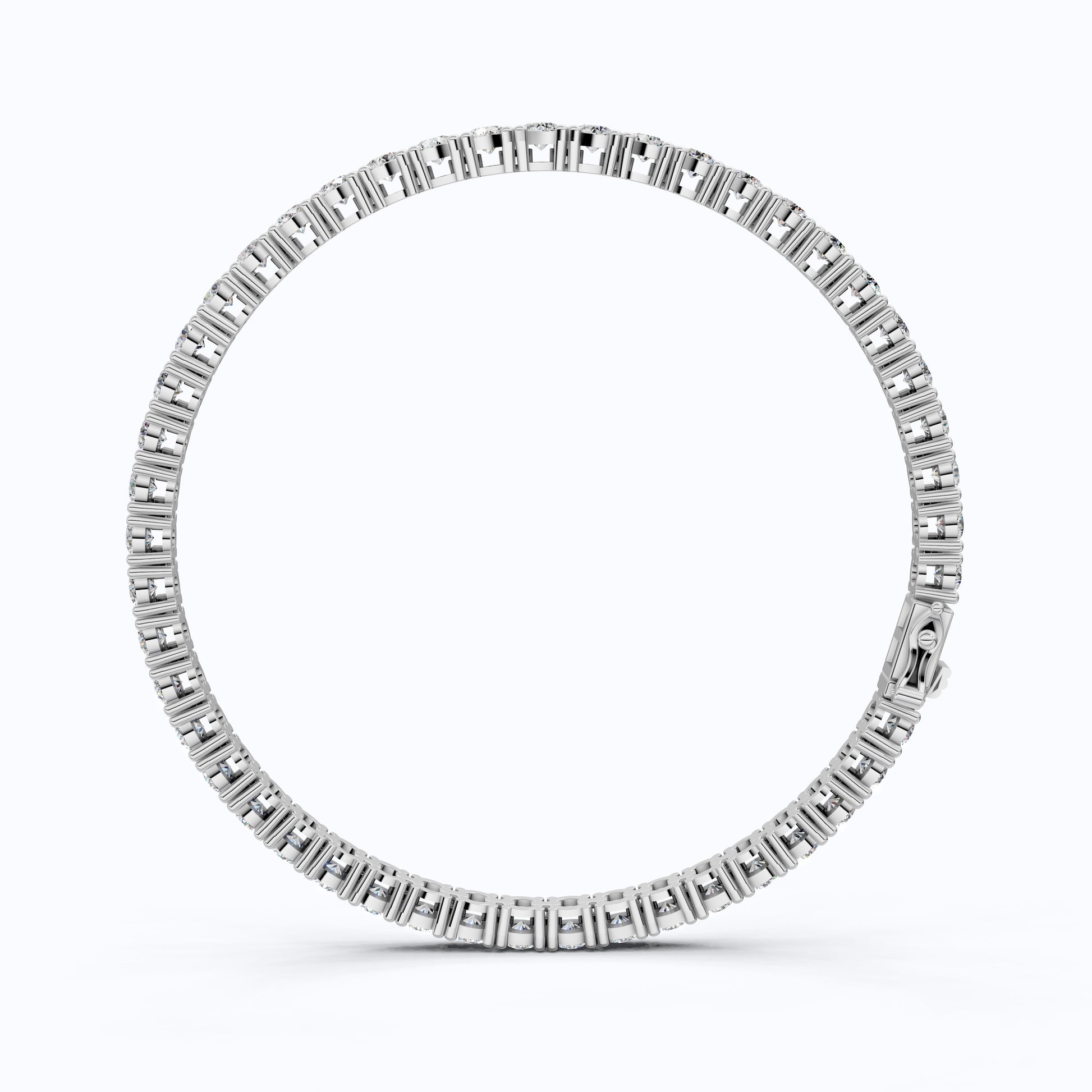 3.50 MM Round Cut Stackable Prong Set Round Diamond Tennis Bracelet in 14k Solid Gold, 7.47 TCW Round Cut Lab Created Diamonds,Anniversary Gift For Women