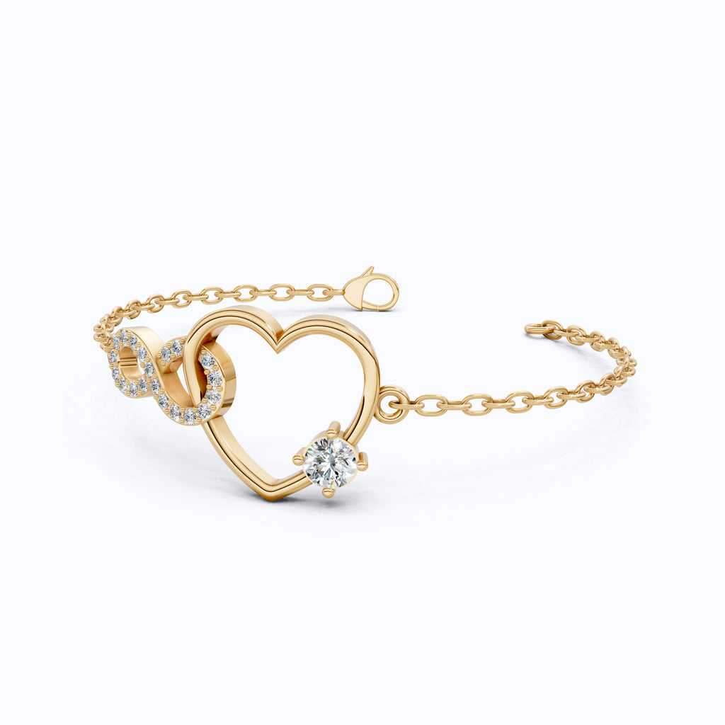 Infinity Love Sign Chain Wedding Bracelet For Wife, Anniversary Gift